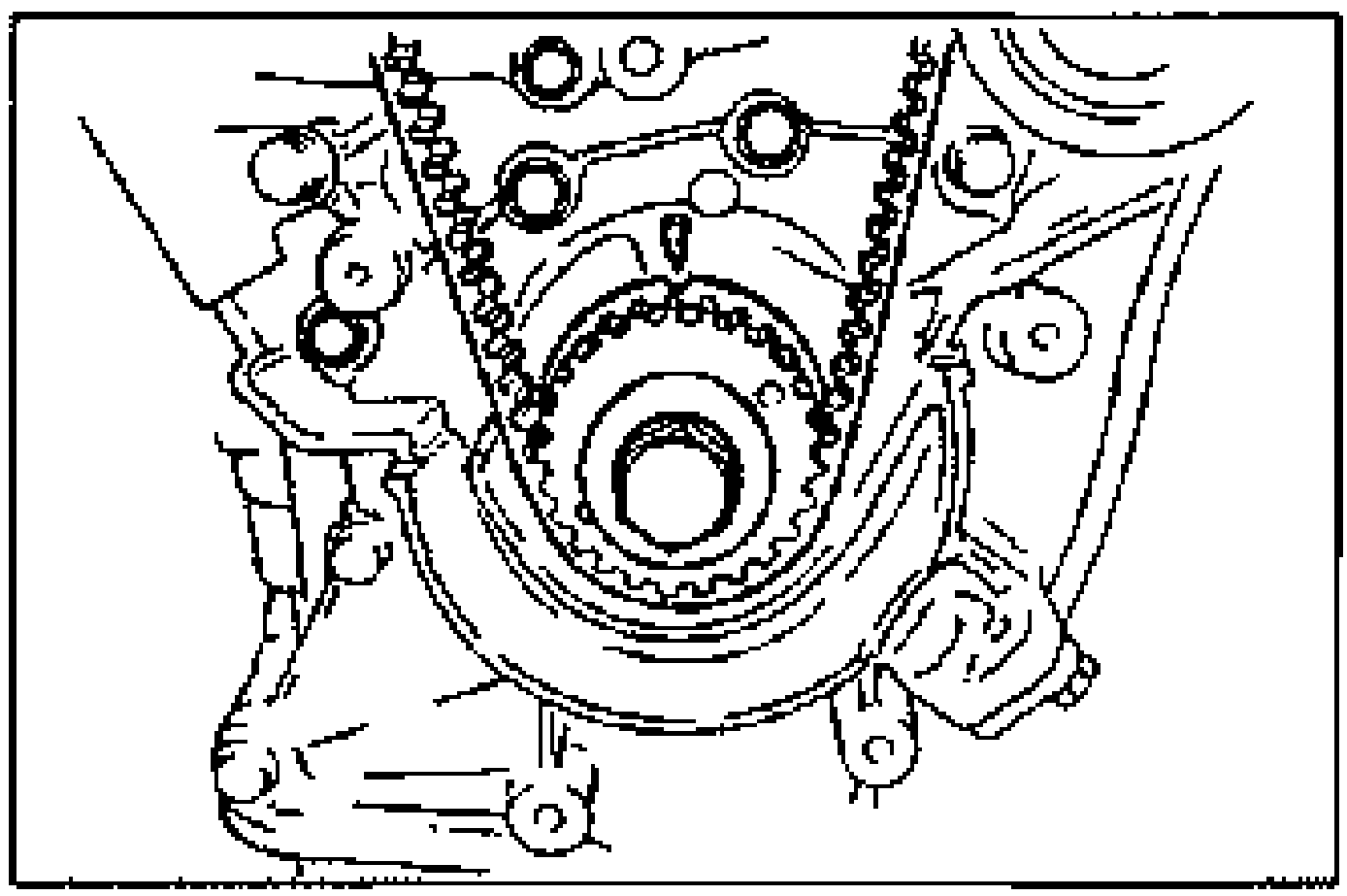Illustration of the timing belt and pulleys with timing marks aligned; shows the crankshaft sprocket and the belt routed over camshaft pulleys, with the crankshaft pulley bolt installed.