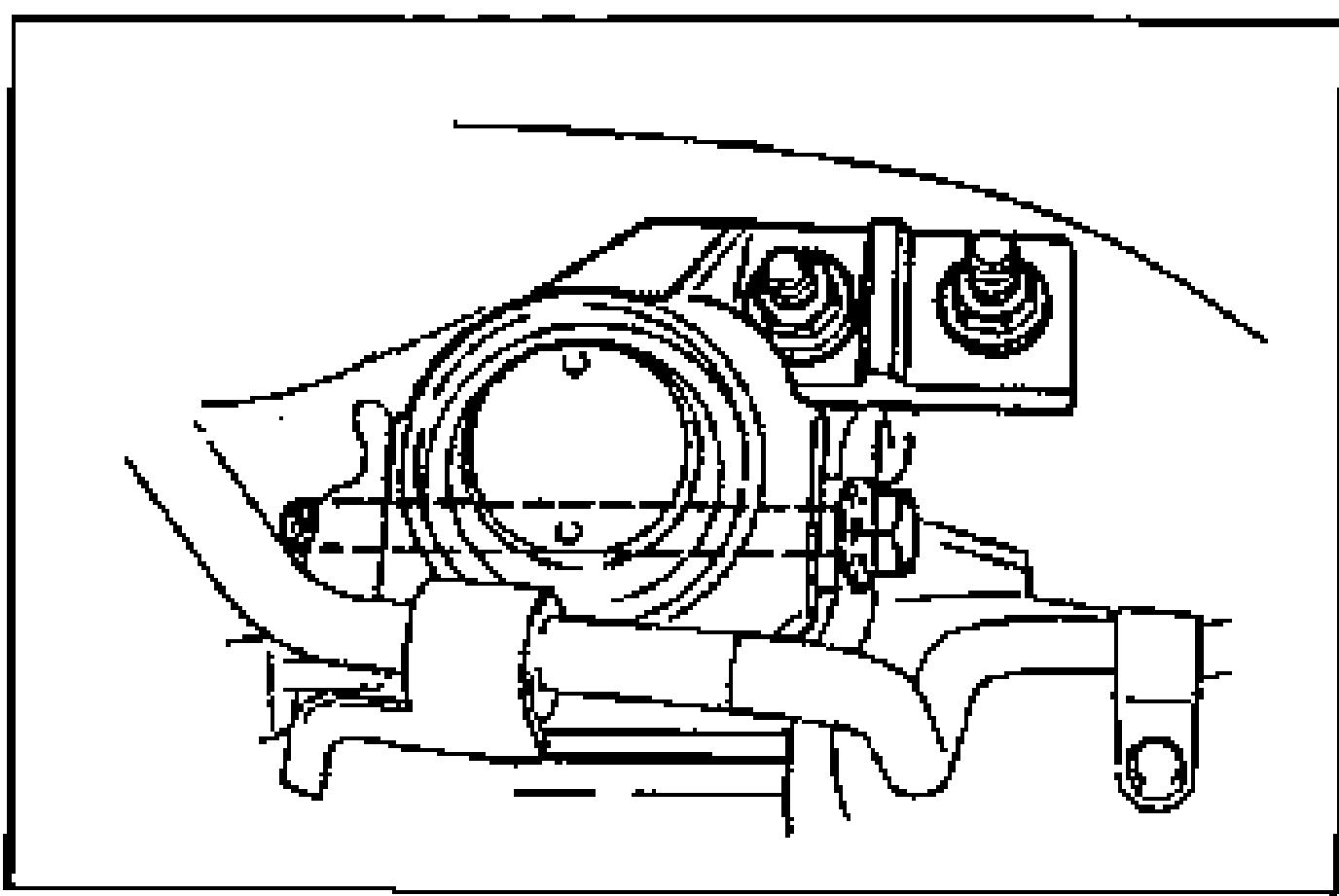 Engine bay view of the No.3 engine mount bracket area, shown for temporarily installing the bracket to support the engine.