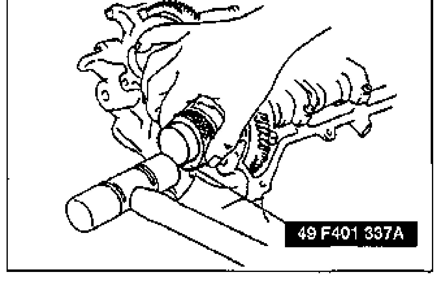 Hands tapping the camshaft oil seal into the cylinder head using the SST (49 F401 337A) and a hammer.