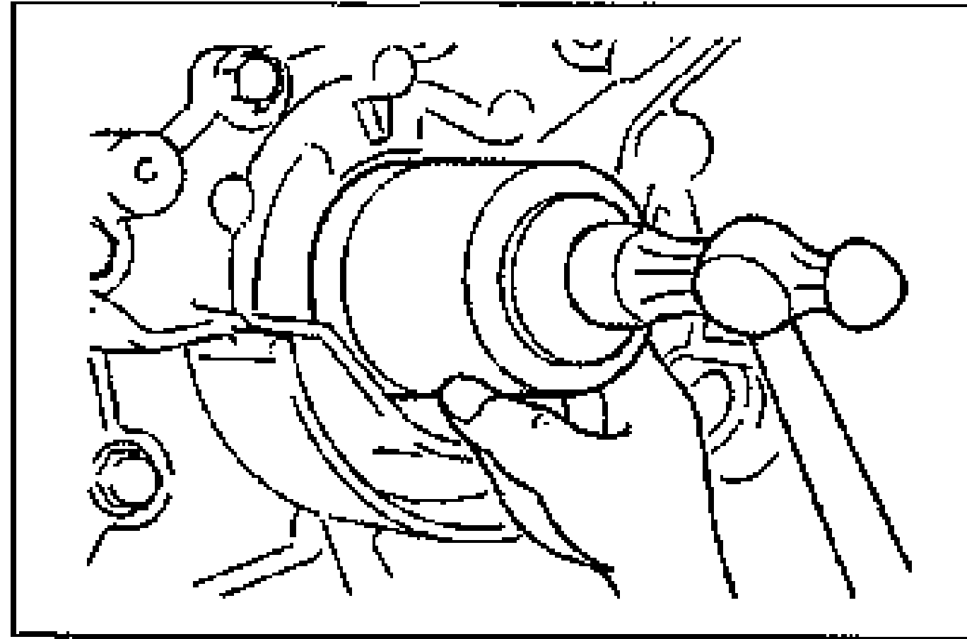 Line drawing showing oil seal installation: tapping the new oil seal in evenly with a pipe and a hammer.