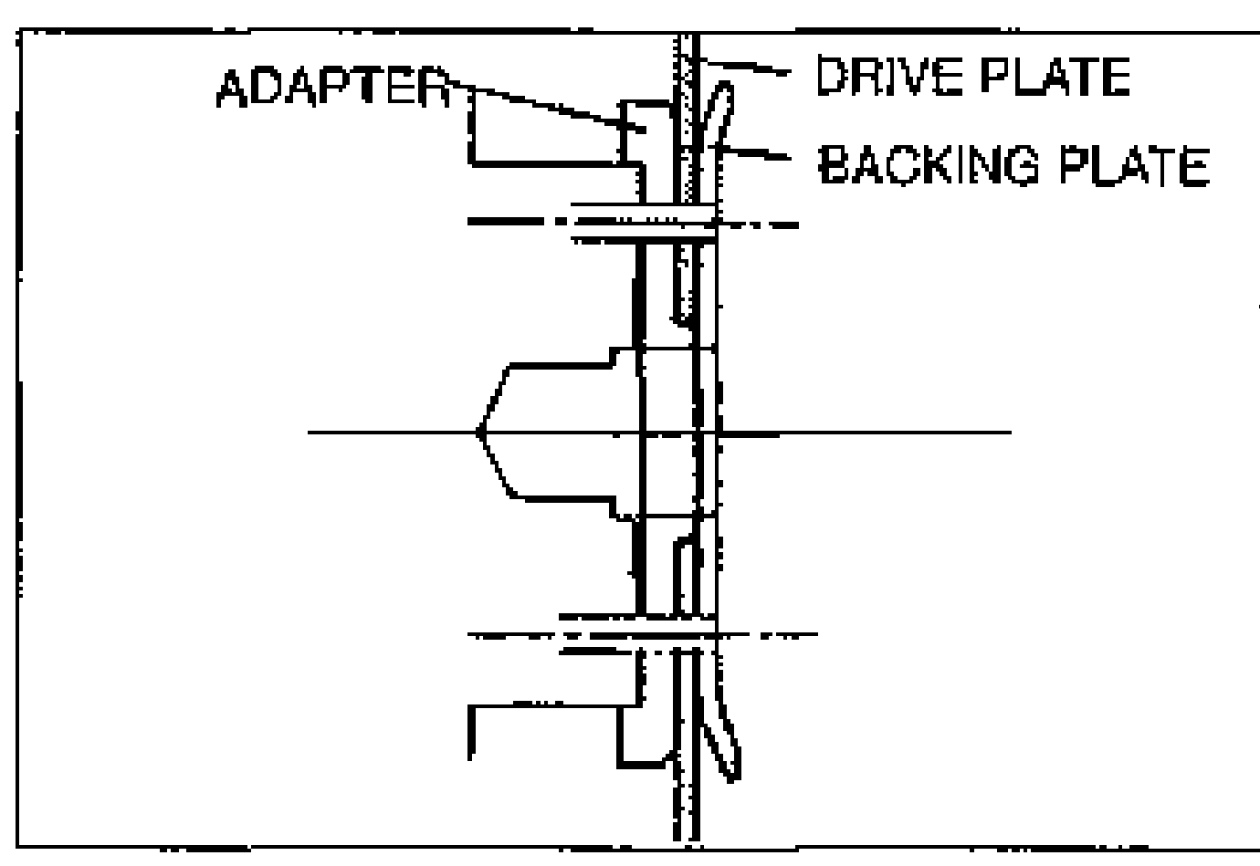 Drawing of the flywheel (MTX) bolted to the crankshaft with SST 49 E011 1A0 holding it; bolt tightening sequence numbered 1 through 8 in a crossing pattern.