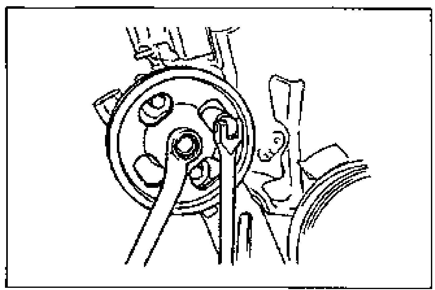 Line drawing showing the P/S oil pump pulley with a wrench loosening the pulley nut.