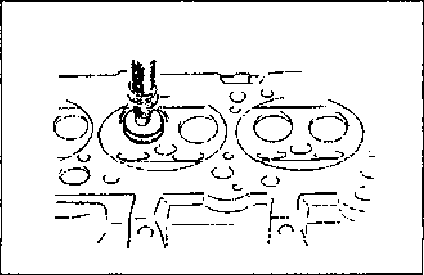Line drawing of resurfacing a valve seat in the cylinder head combustion chamber using a 45° valve seat cutter.