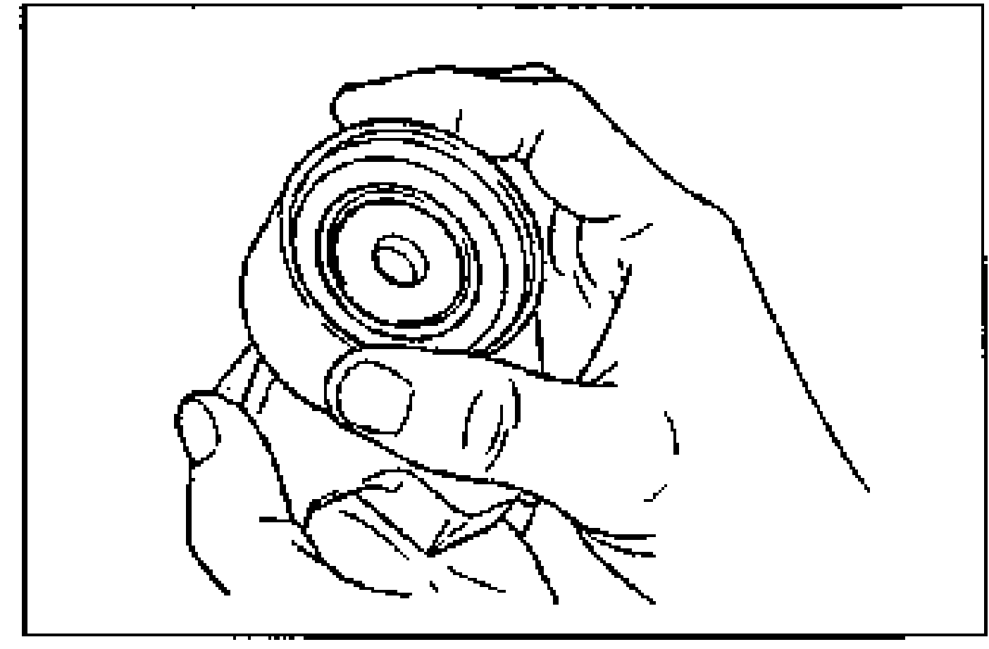 Hands wiping/inspecting the timing belt idler/tensioner pulley contact surface and checking for smooth rotation.