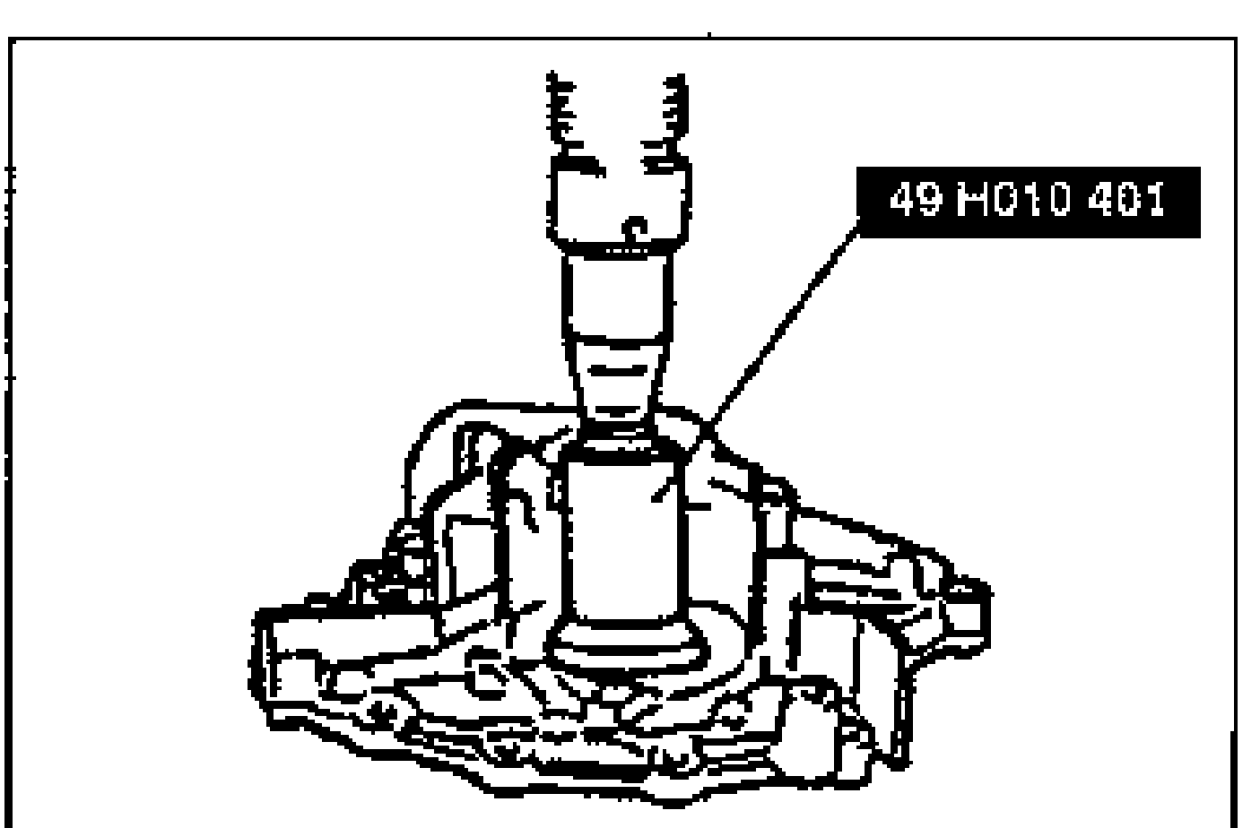 Line drawing of pressing the new oil seal into the oil pump body using SST 49 H010 401.