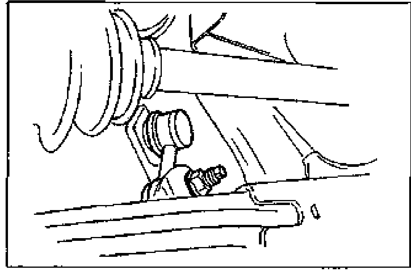 Stabilizer control link installed between the stabilizer bar and lower arm, with the link nut/bolt visible near the boot.