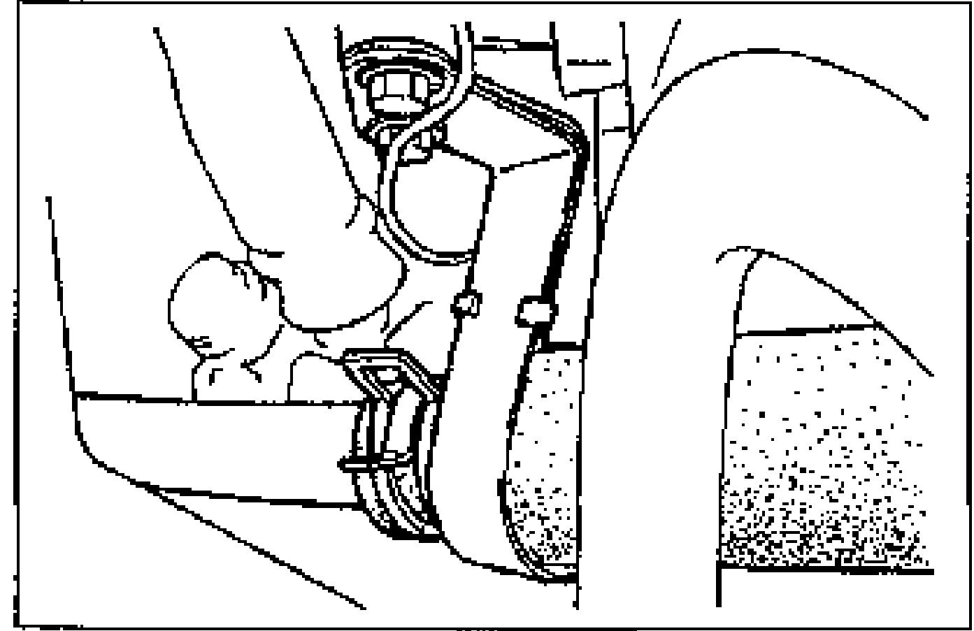 P/S oil hose installed to the engine and the steering pressure sensor connector location.