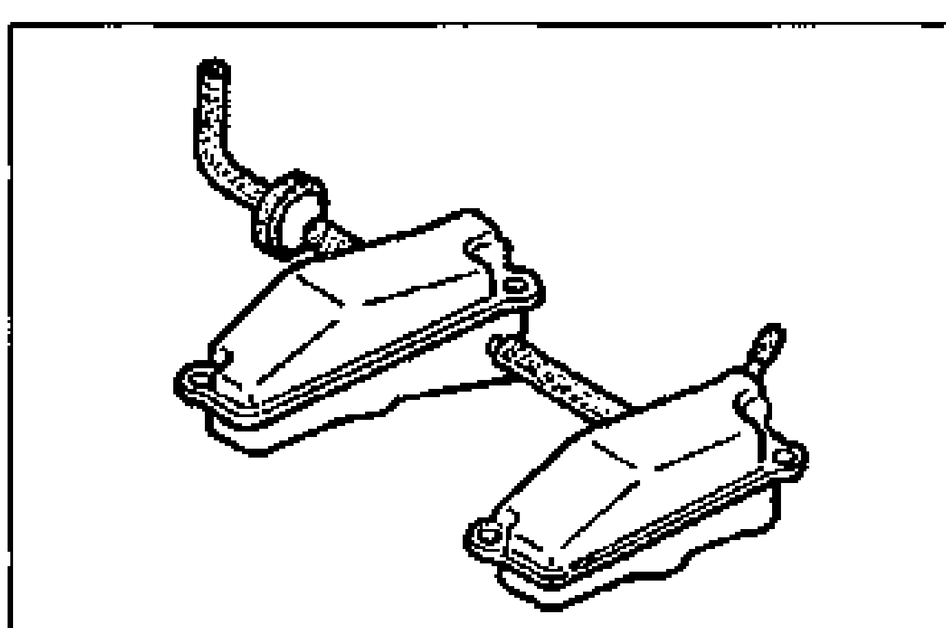 Line drawing of the VRIS vacuum chamber assembly (two connected chambers) with a vacuum hose/fitting at the top. Shown for visual inspection of clogging, damage, or cracks.