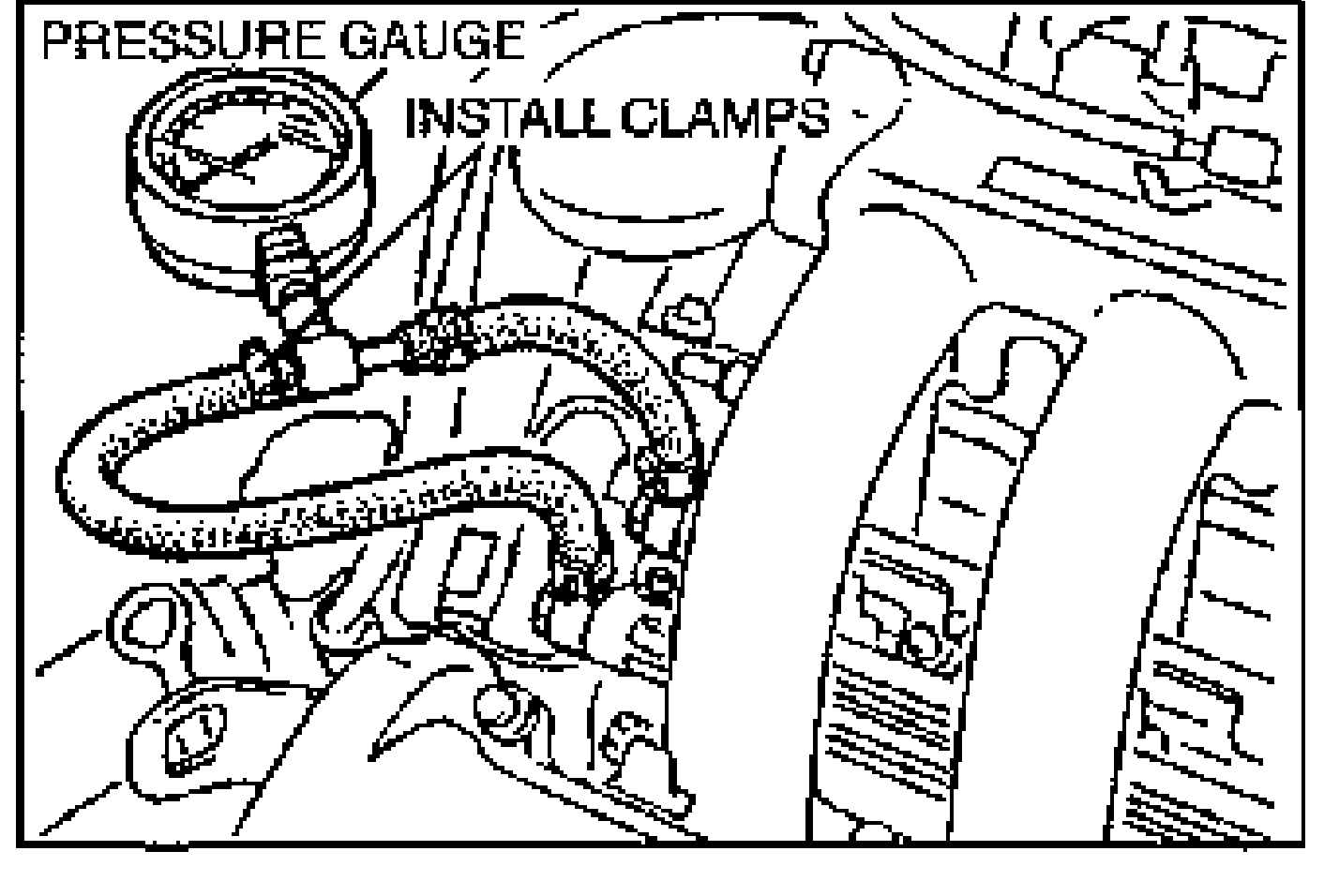 Left: drawing of the fuel pump relay with four terminals labeled (A), (B), C, D. Right: internal schematic of the relay showing the coil between terminals A and B and the switch contact between D and C.