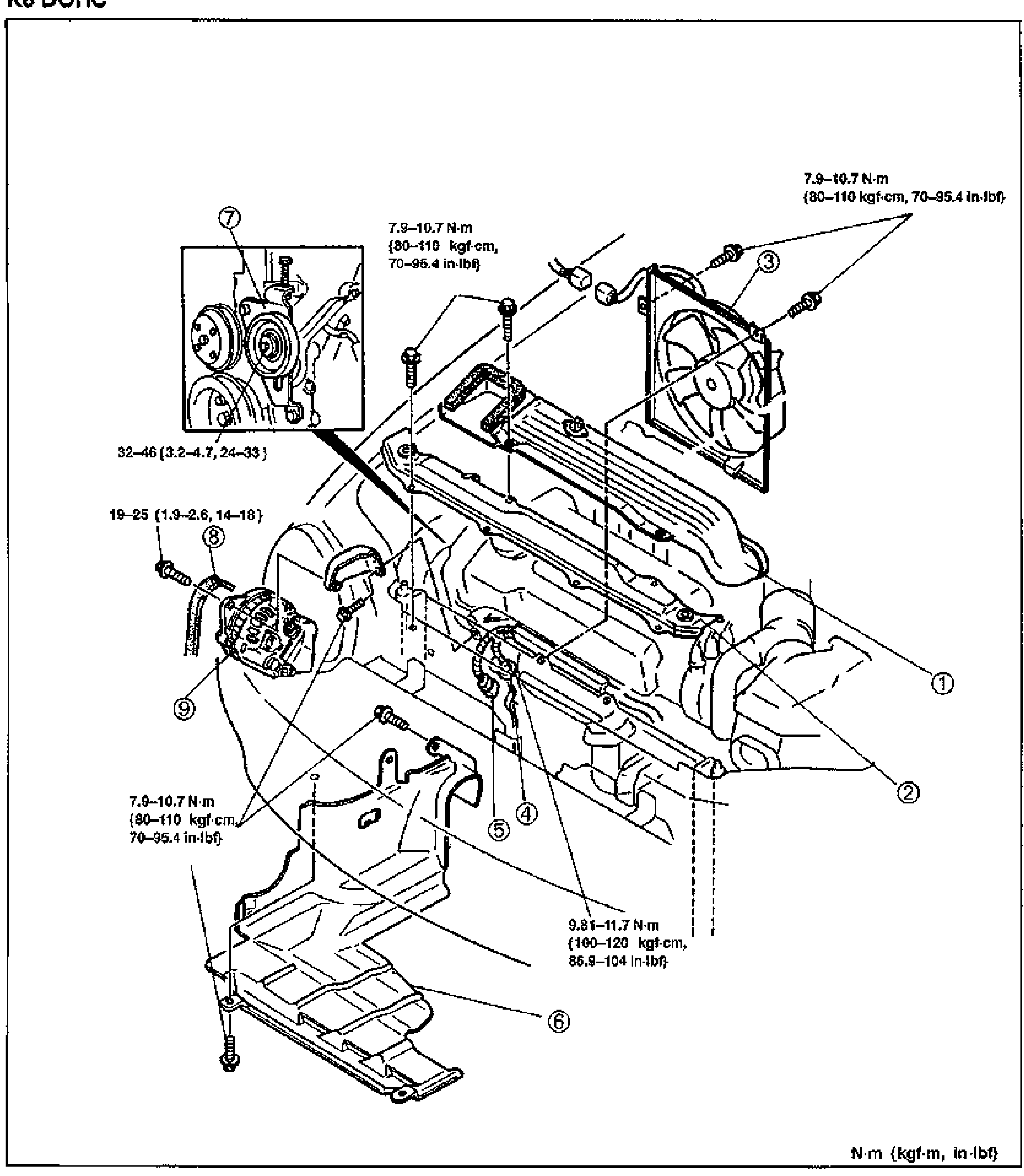 CHARGING SYSTEM - GENERATOR Removal / Installation (K8 DOHC)