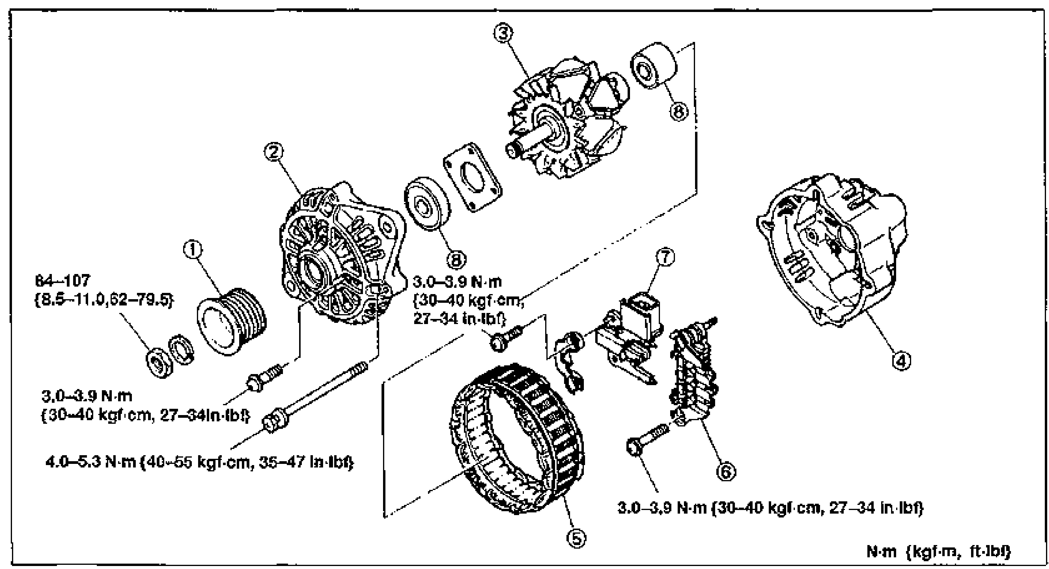 CHARGING SYSTEM — Alternator Disassembly / Assembly (K8 DOHC)