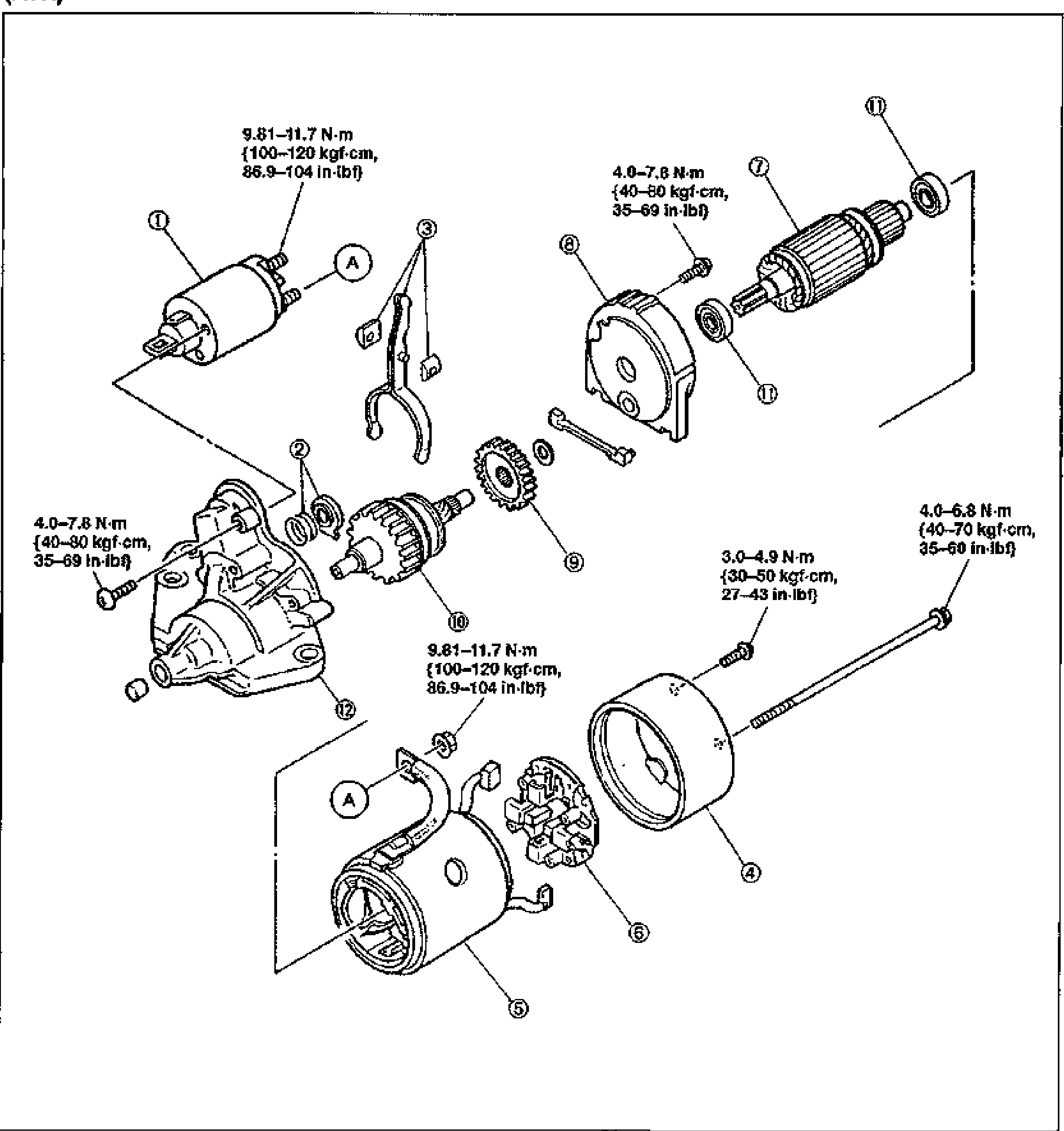 STARTING SYSTEM — STARTER Disassembly / Assembly (ATX)
