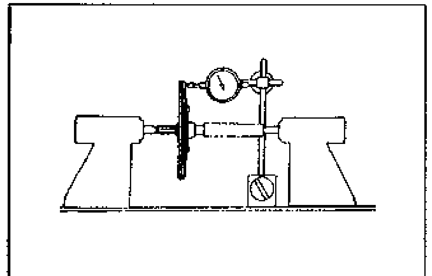 Measuring clutch disc runout with a dial indicator while the disc is mounted on a shaft between V-blocks.