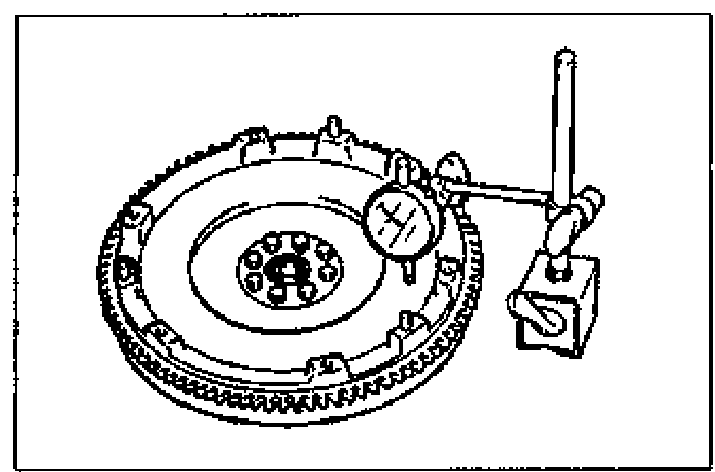 Inspecting the flywheel clutch disc contact surface for scoring, cracks and burning; a hand removing minor scoring with emery paper.
