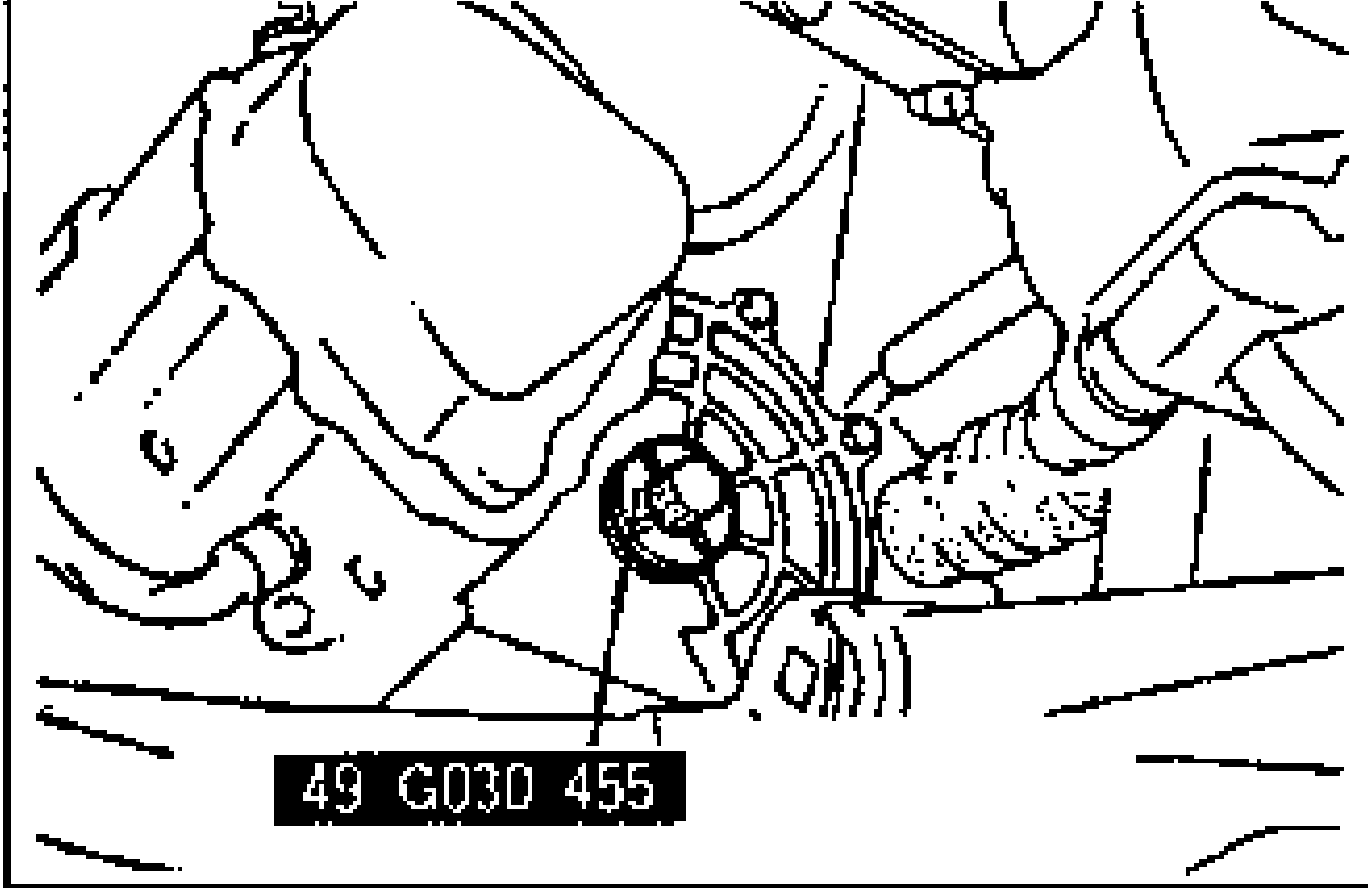 Illustration of installing the SST (49 G030 455) into the transaxle differential to hold the side gears while the drive shaft is removed.