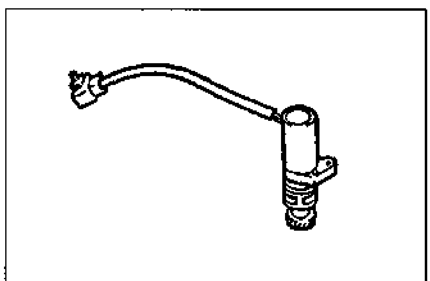 Line drawing of the vehicle speedometer sensor (speedometer driven gear / sensor with connector and harness pigtail), illustrating its teeth and O-ring inspection.