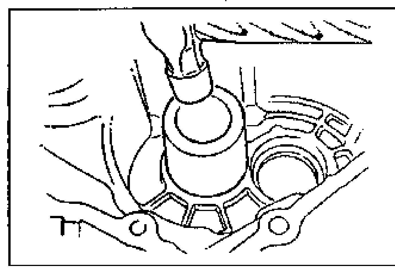Installing a bearing race into the transaxle case using a suitable pipe and a hammer.