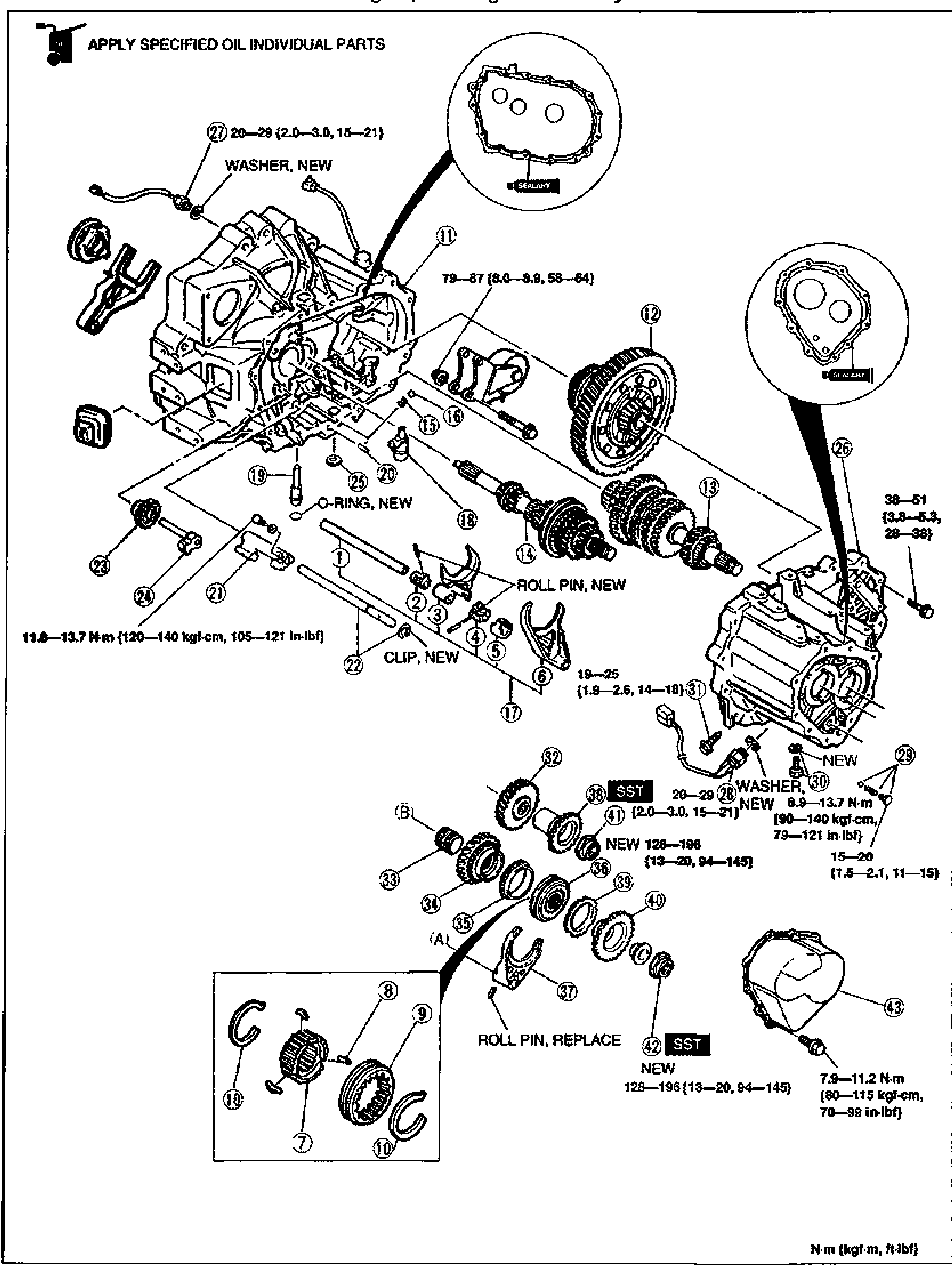 5th/Reverse Gear and Housing Parts