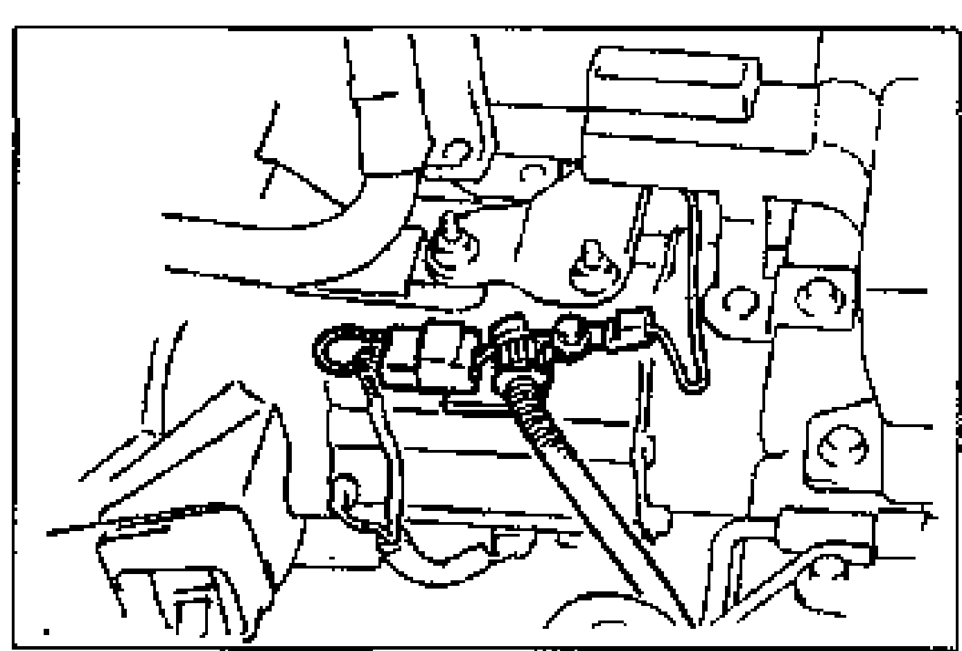 Drawing of the change control rod and extension bar connected to the transaxle shift mechanism; labels EXTENSION BAR and CHANGE CONTROL ROD point to the two linkage parts.