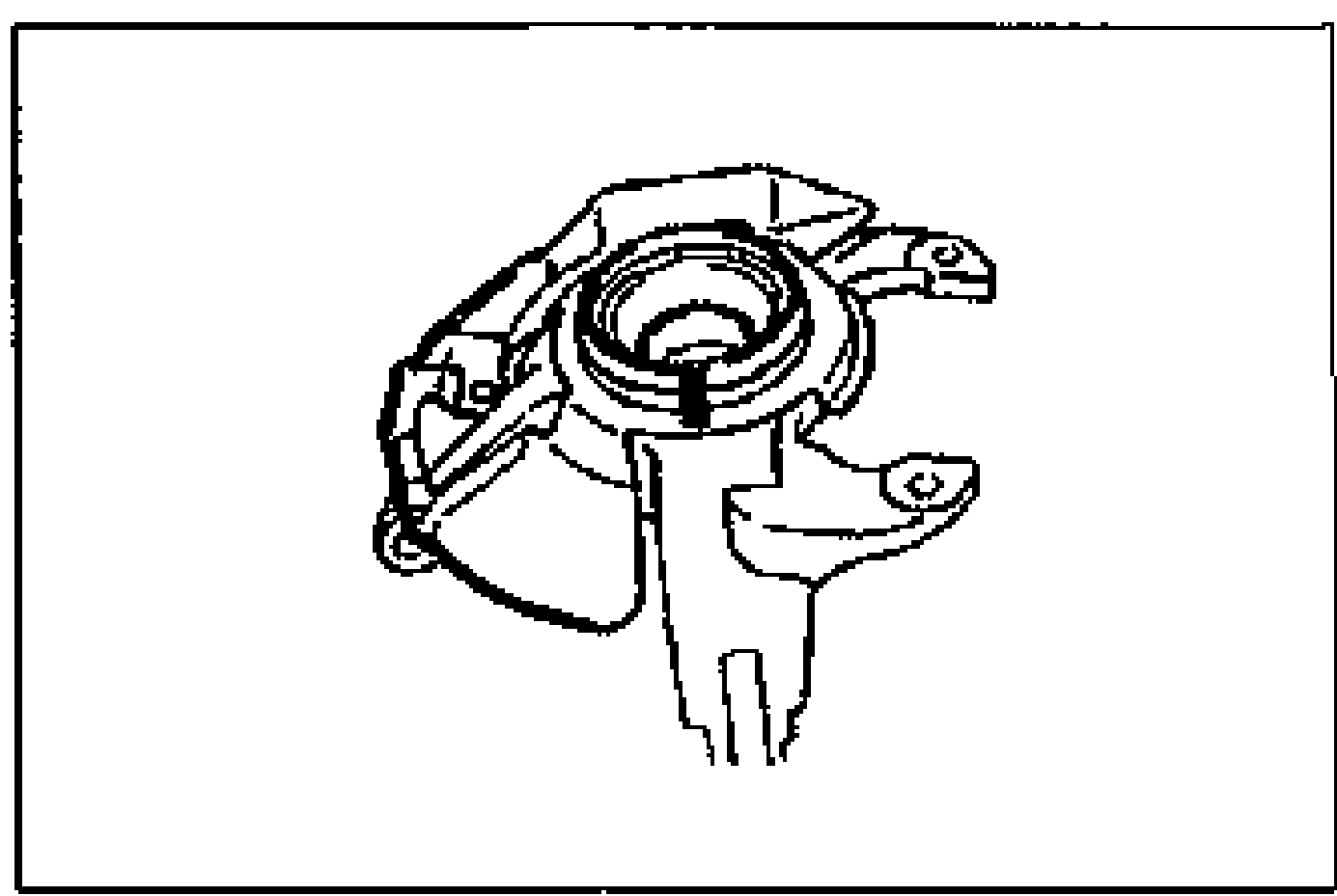 Knuckle with dust cover in place, illustrating marking the dust cover and knuckle for proper reassembly.