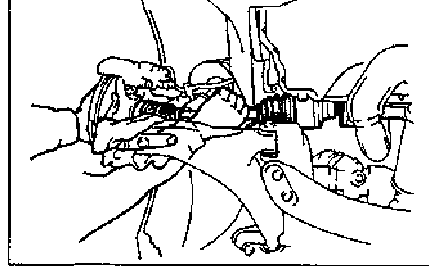 Illustration of pushing the right drive shaft into the joint shaft and verifying it is held by the clip.