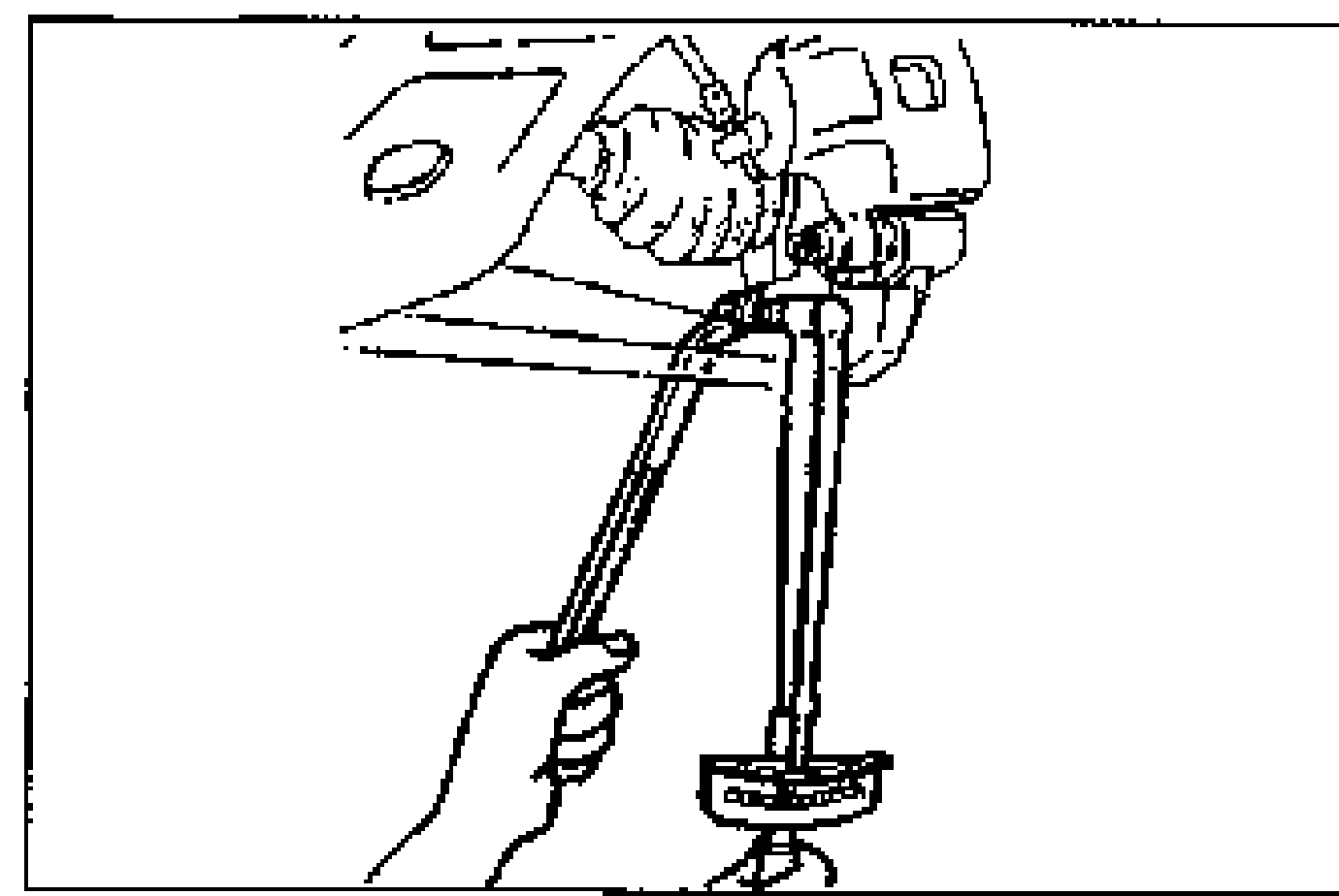 Illustration of installing the lower arm ball joint to the knuckle and tightening the through bolt.