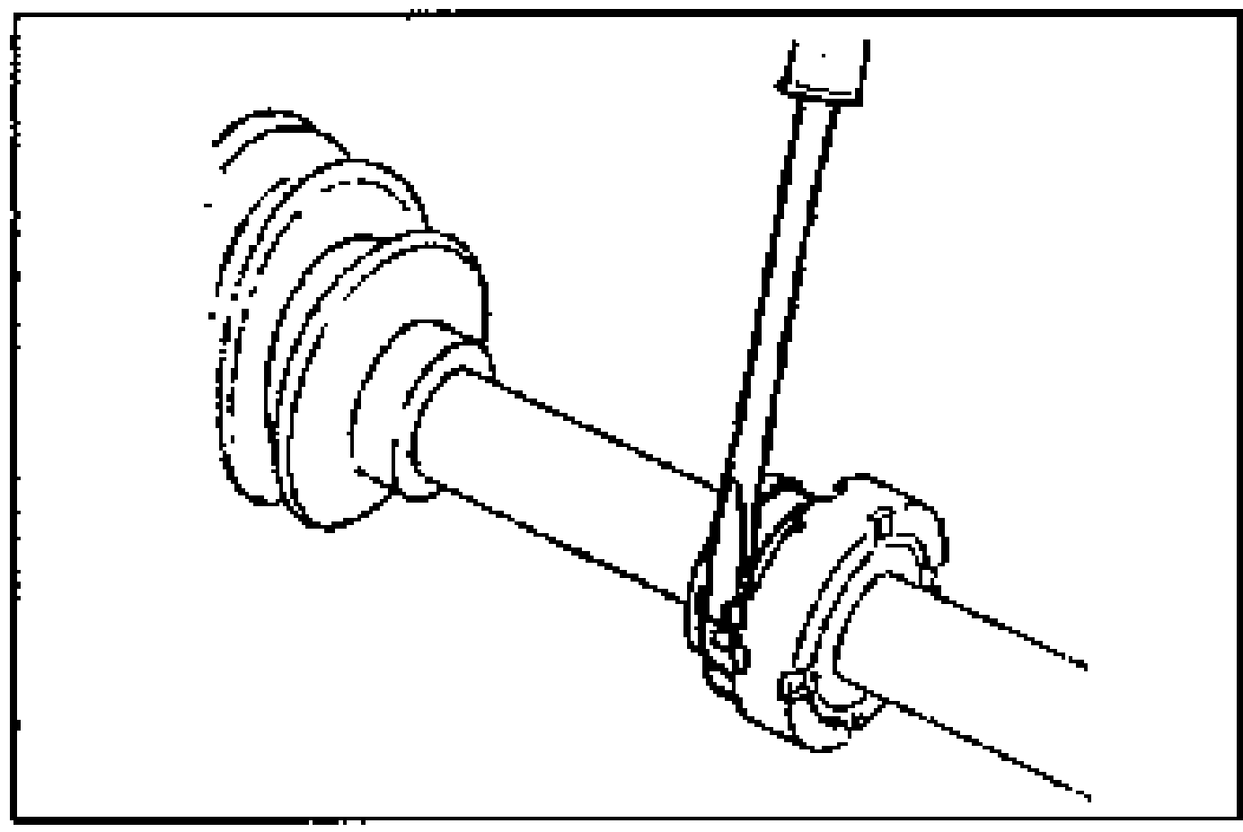 Line drawing of prying up the locking clip of the band with a screwdriver before removing the band and dynamic damper.