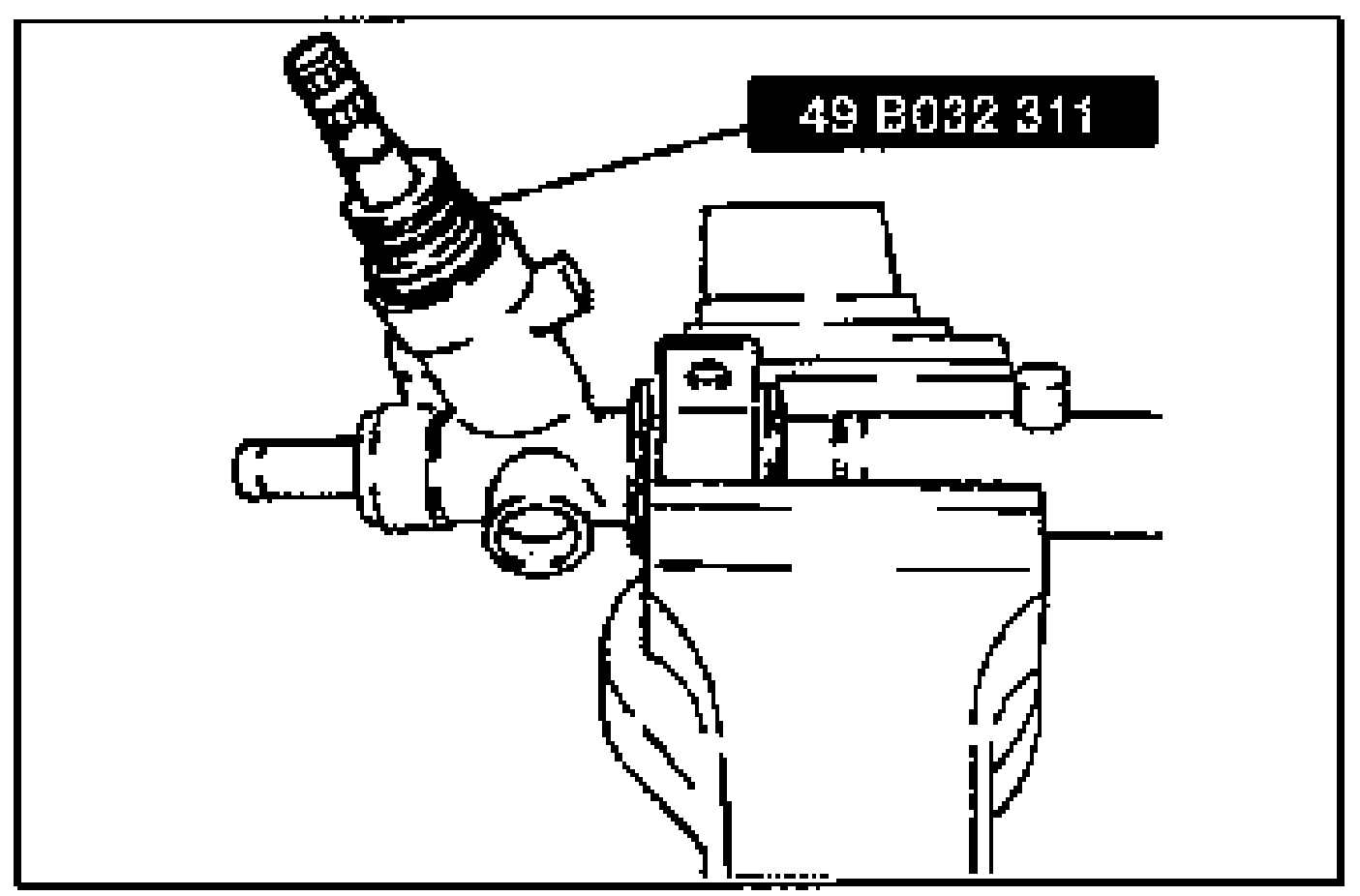 Installing the pinion shaft assembly to the gear housing using SST 49 B032 311.