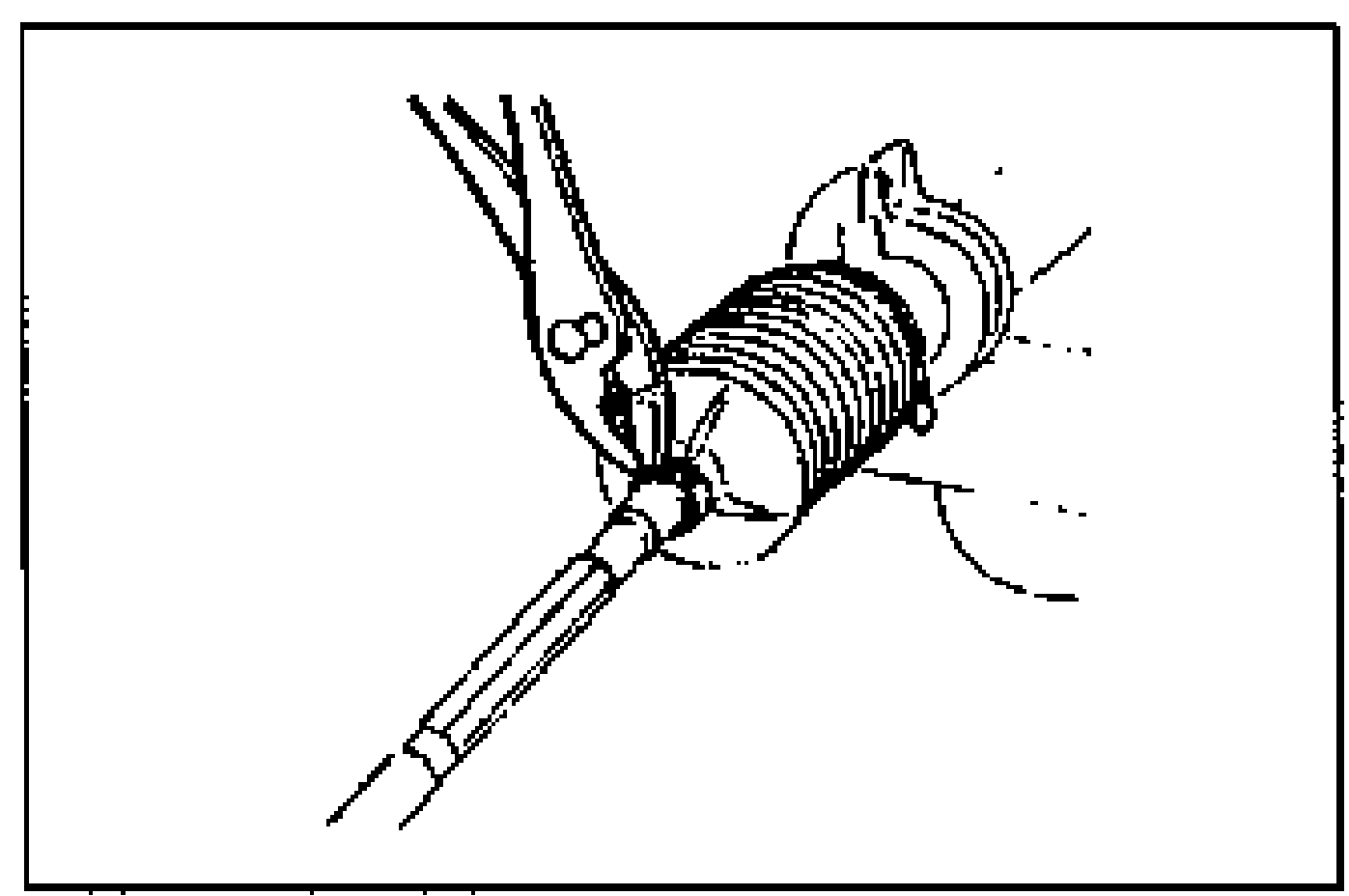 Pliers wrapping and twisting a new boot wire around the large end of the boot on the tie rod.