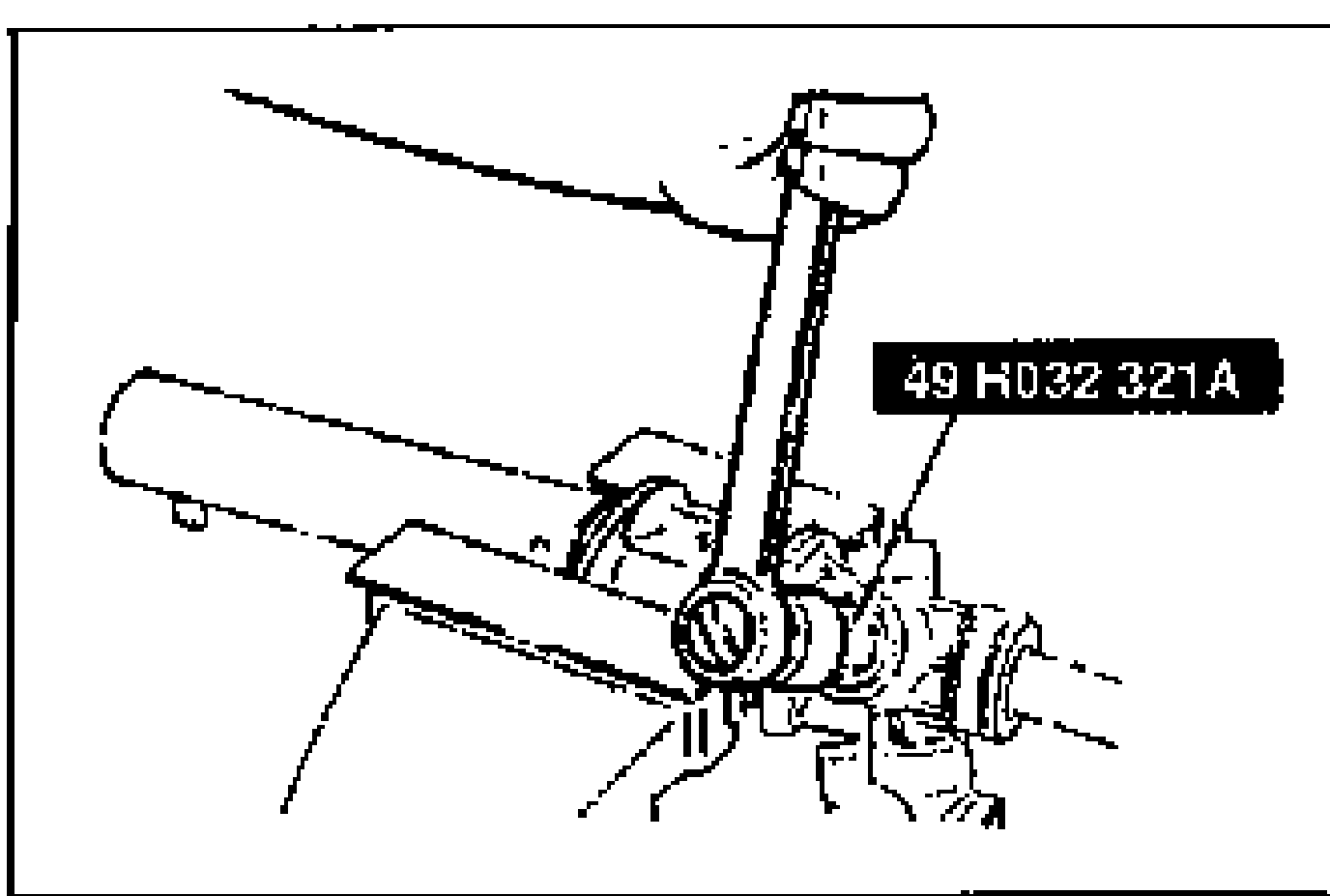 Removing the adjusting cover using SST 49 H032 321A.