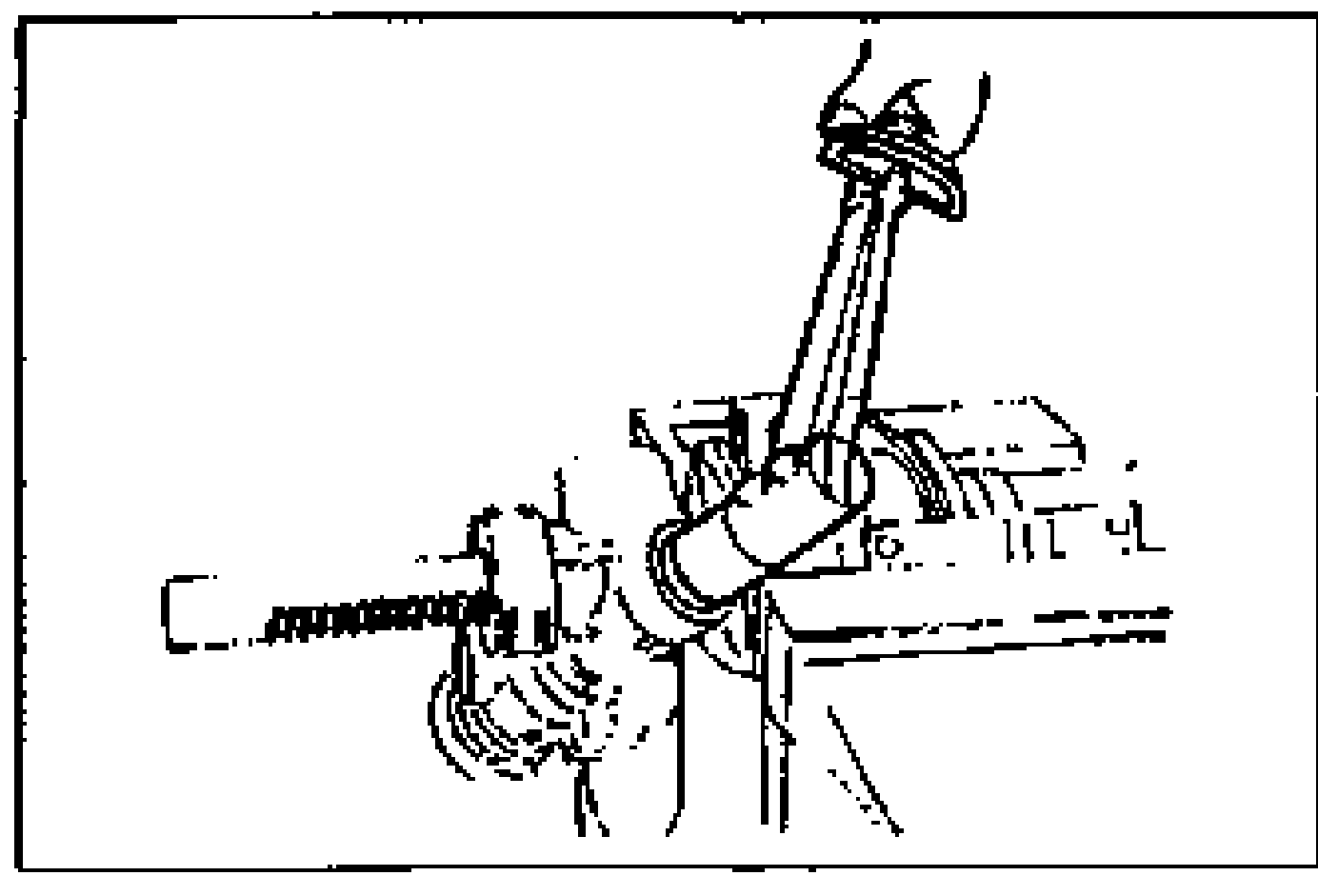 Line drawing of installing the housing cover and tightening it. The lower picture shows staking between the rack housing and housing cover with a center punch.