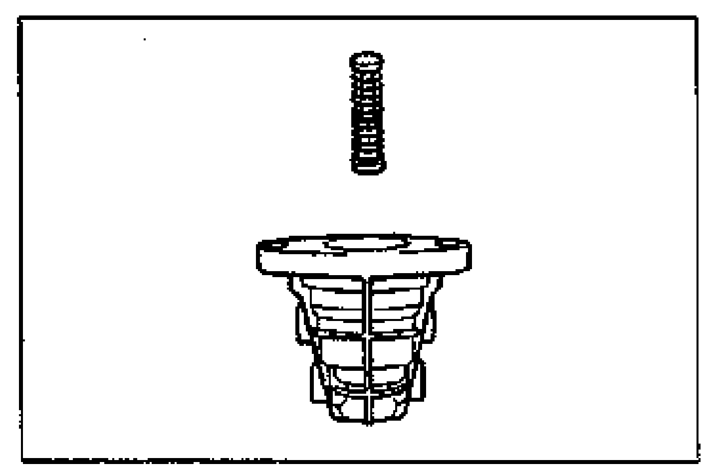 Exploded illustration showing the secondary spring assembly above the cylinder body piston, with the larger diameter of the spring facing the cylinder body.