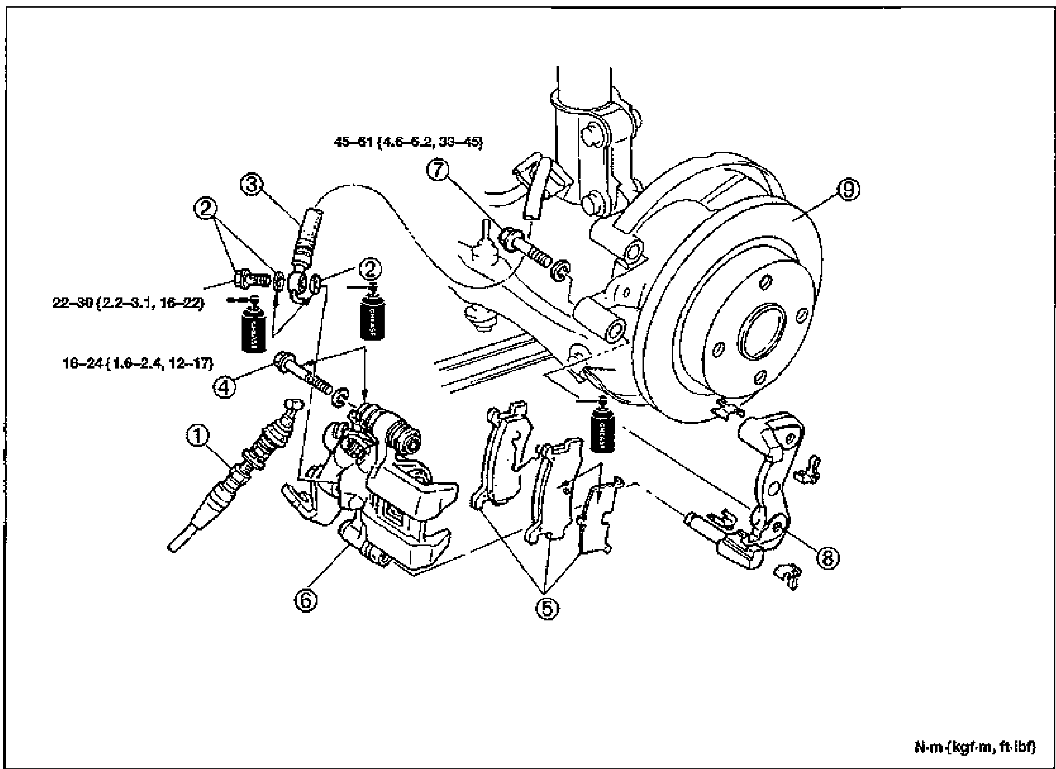 Conventional Brake System — Rear Caliper Removal / Installation