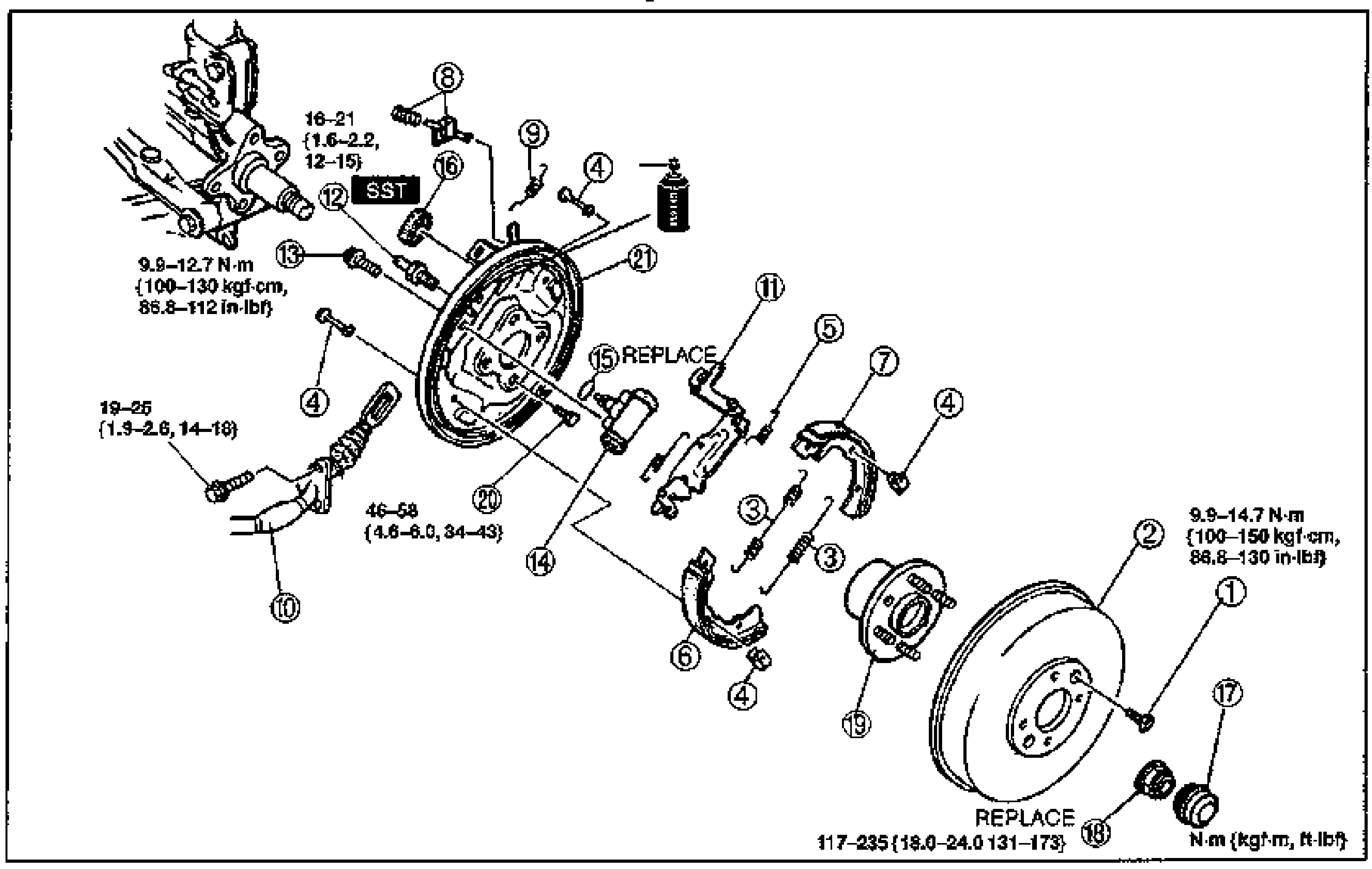 Conventional Brake System — Rear Brake (Drum): Quick Inspection & Removal / Inspection / Installation