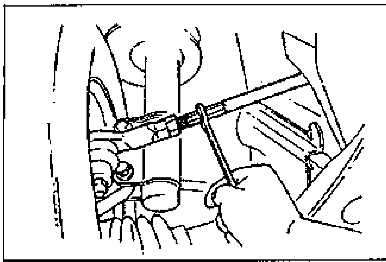 Under-vehicle view of the steering gear and tie rod, illustrating loosening the tie rod locknuts and turning the tie rods to adjust total toe-in.