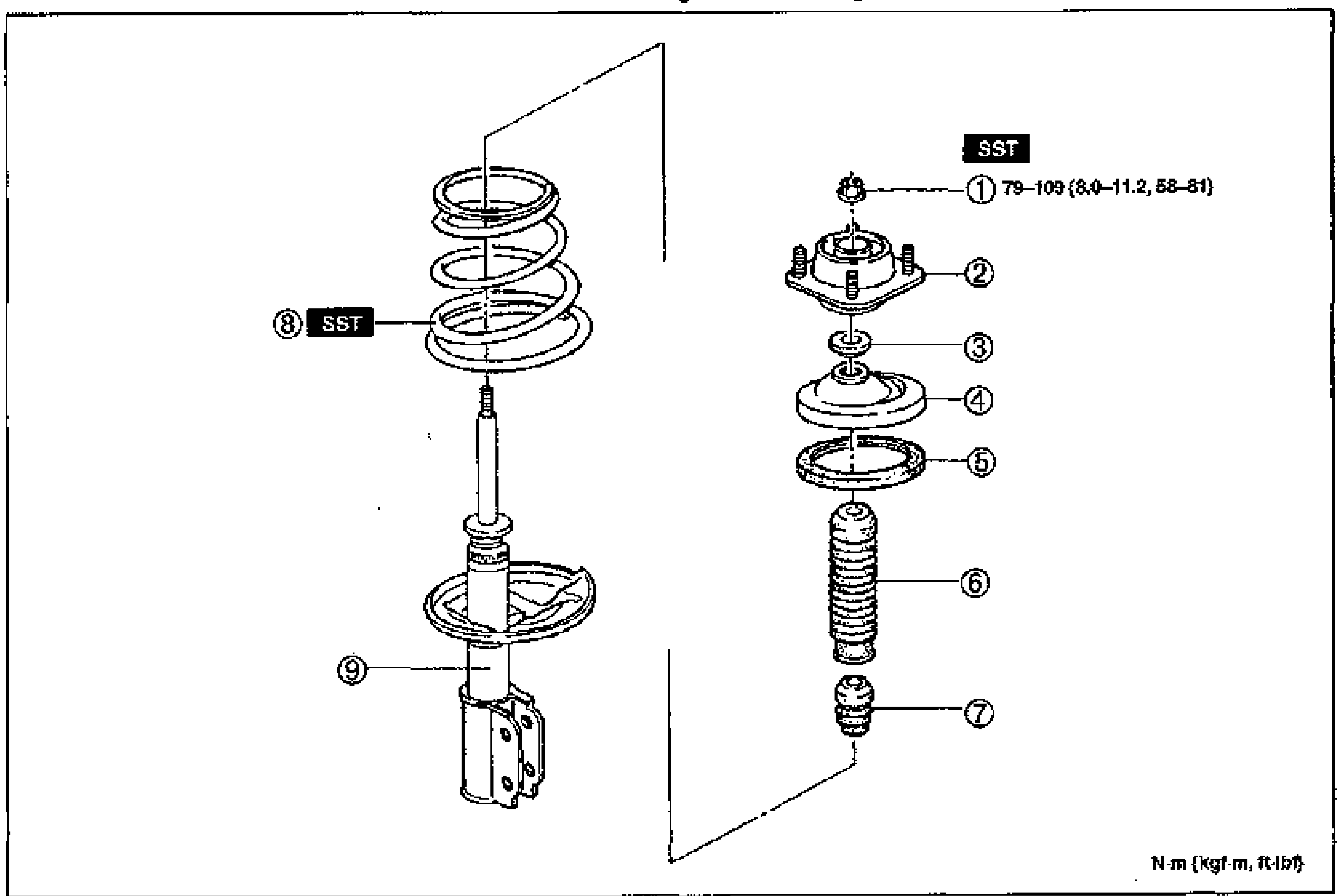 FRONT SUSPENSION (STRUT) - Disassembly / Inspection / Assembly