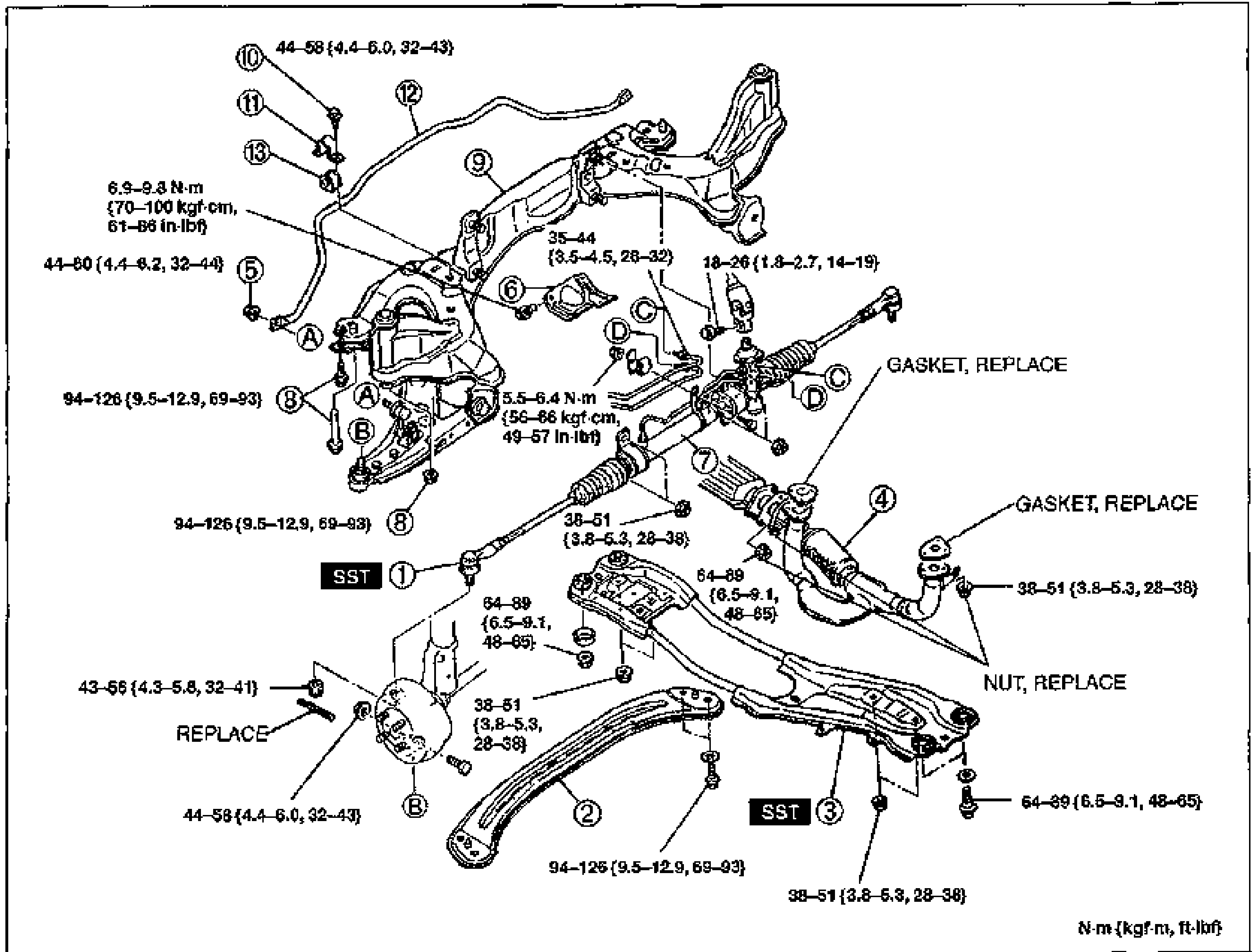 FRONT SUSPENSION (STRUT) — FRONT STABILIZER (K8 DOHC) Removal / Inspection / Installation