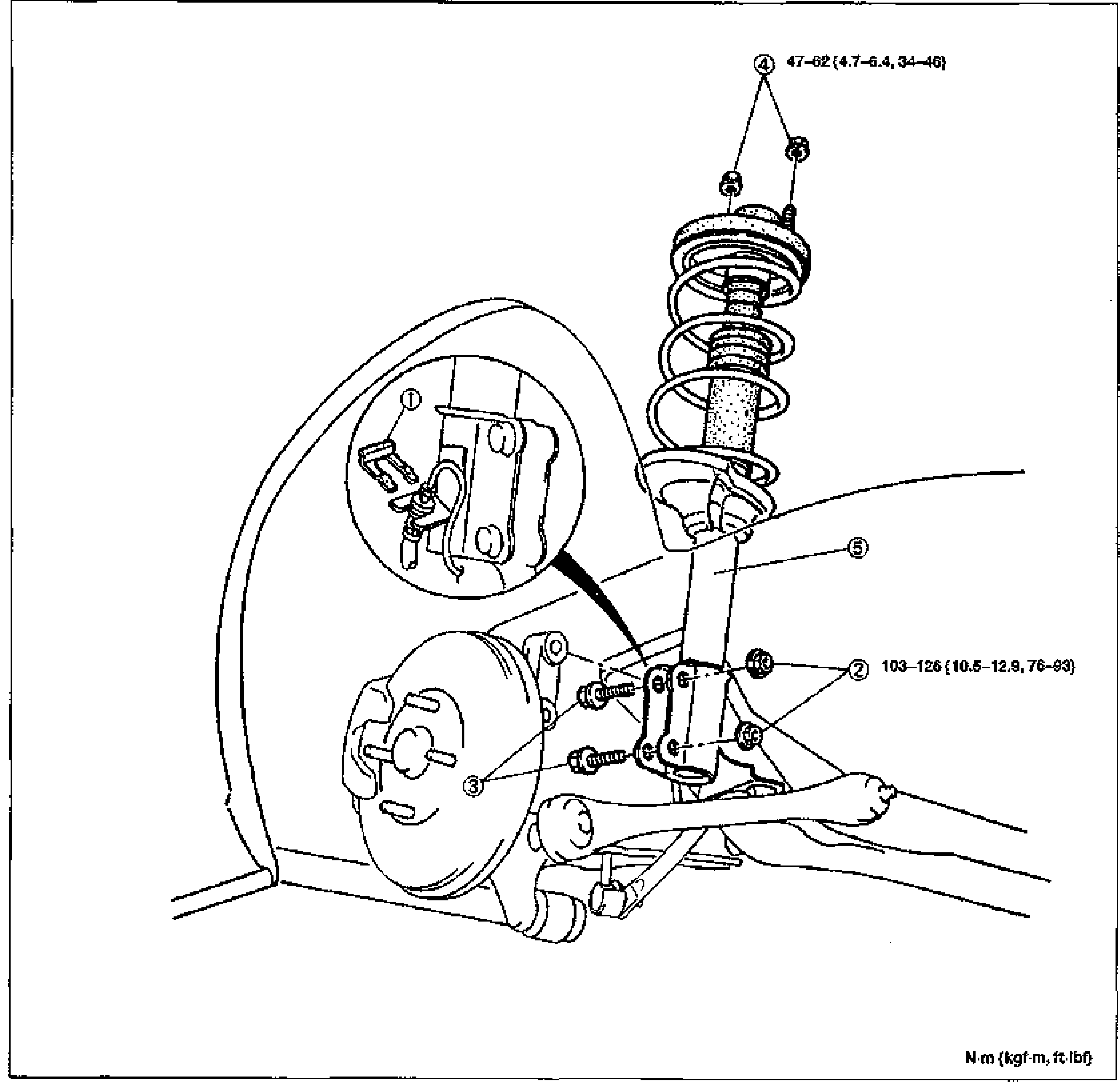 REAR SHOCK ABSORBER AND SPRING — Removal / Installation
