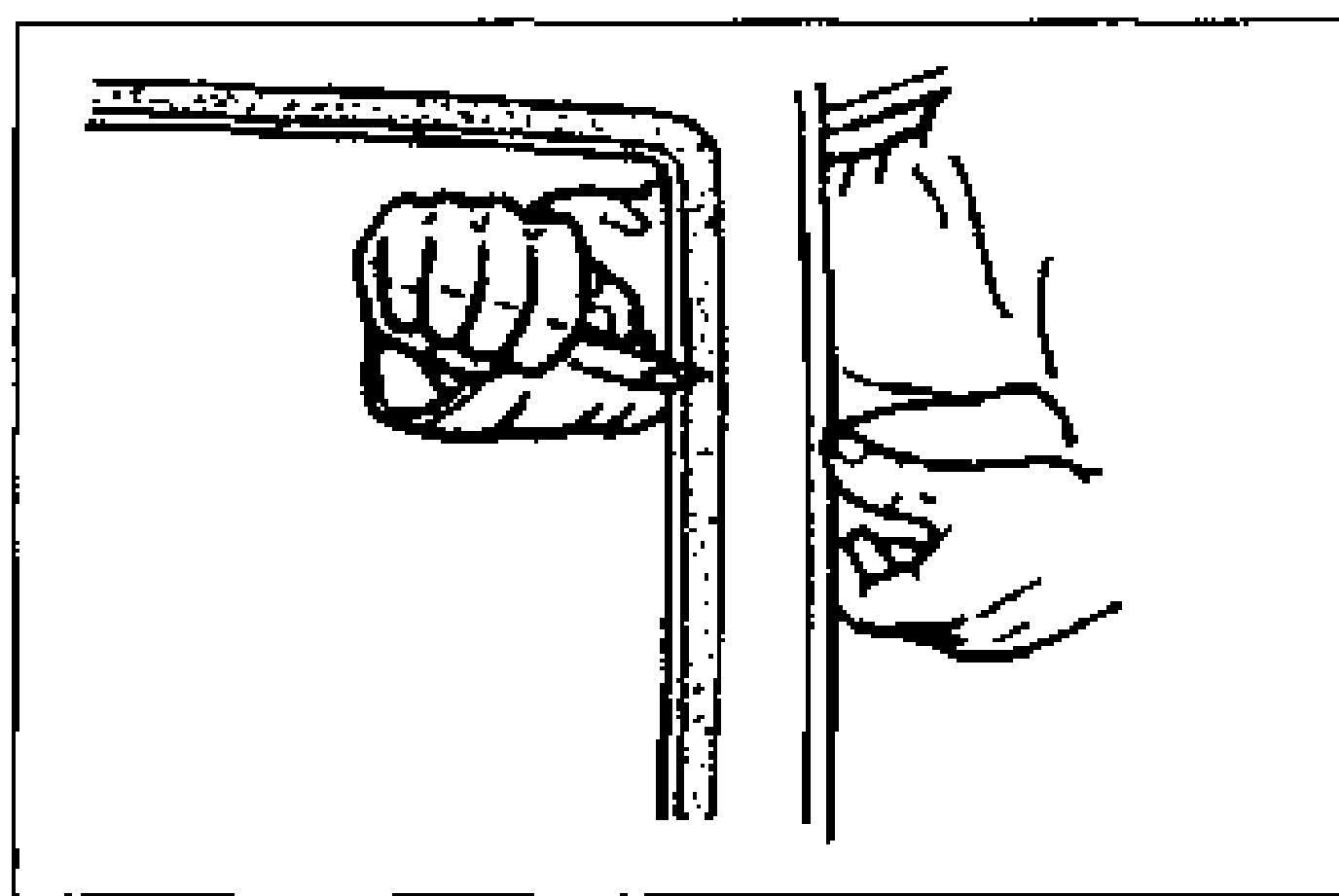 Hand cutting away the old sealant around the windshield frame corner with a razor knife, leaving a thin sealant layer.