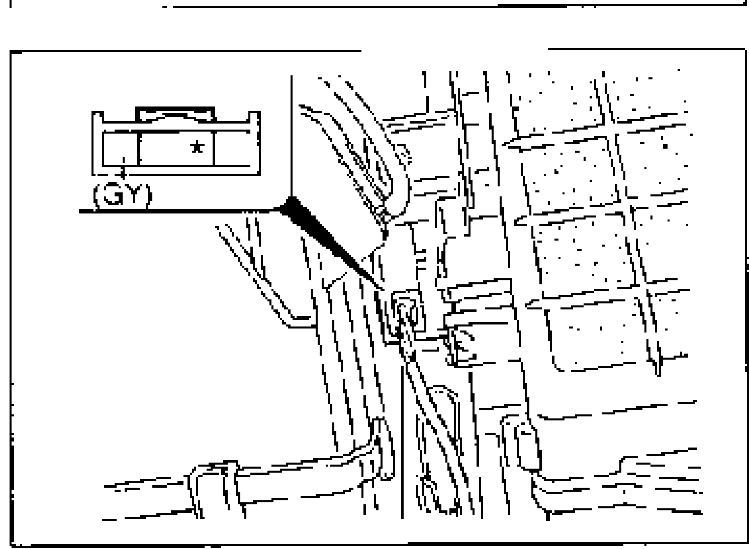 Connector terminal layout with a (GY) terminal indicated, above an under-dash line illustration of wire routing.