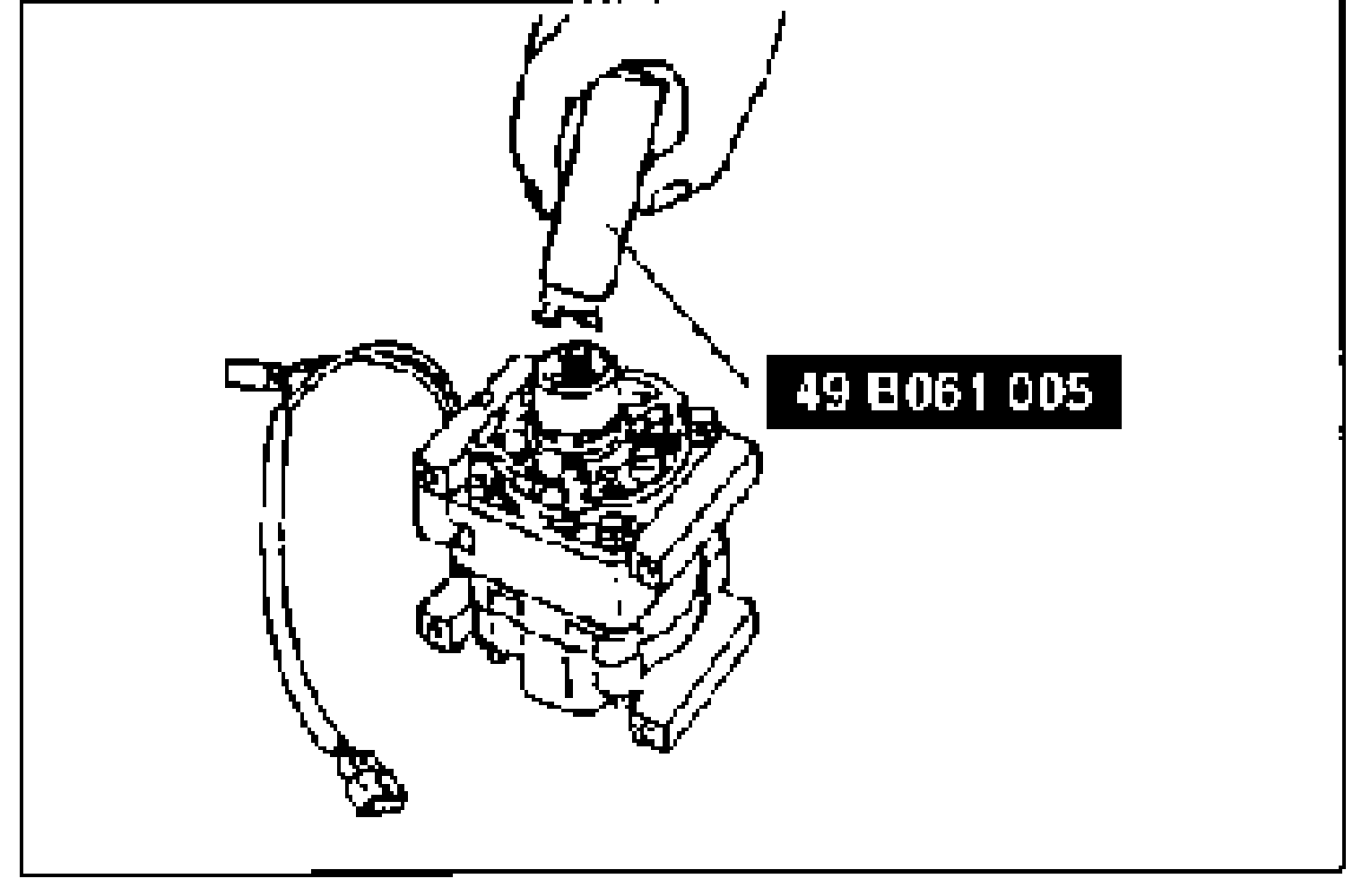 SST 49 B061 005 inserted into the A/C compressor to pull out the shaft seal plate.