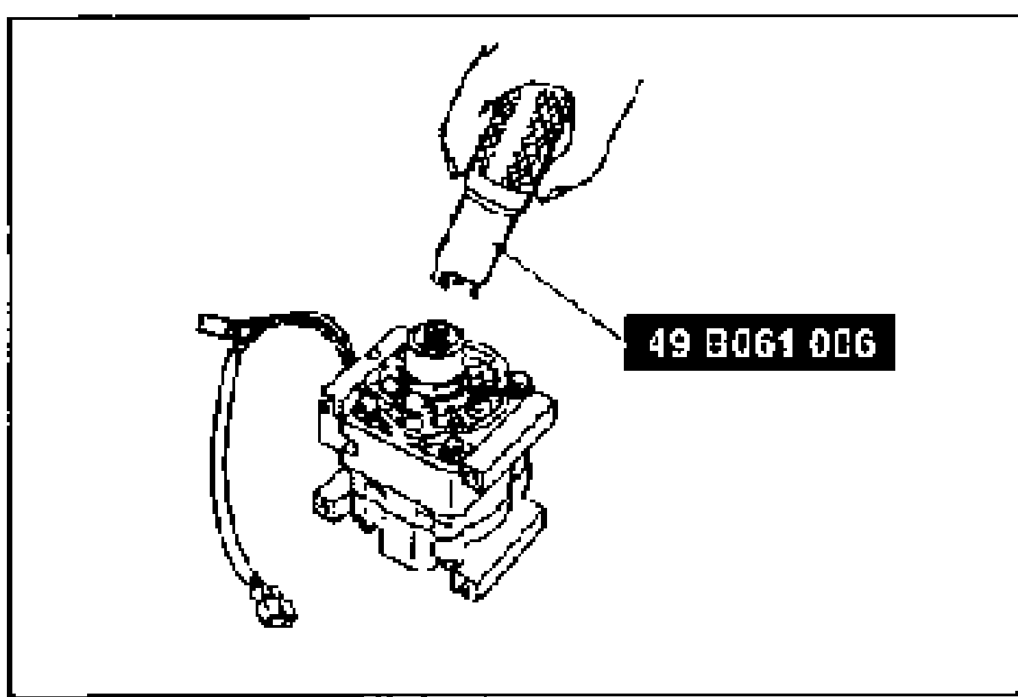 SST 49 B061 006 inserted into the A/C compressor to pull out the shaft seal.
