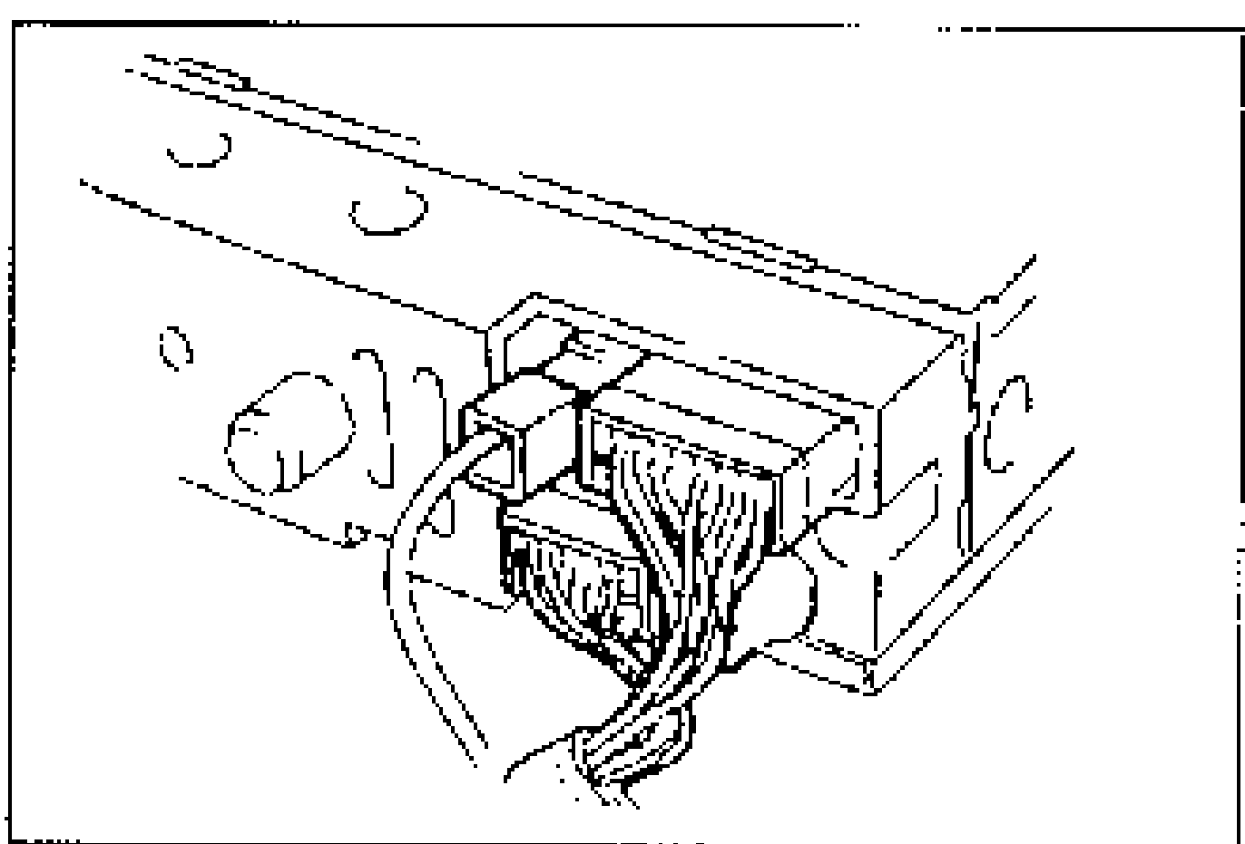 Photo of the audio unit connector at the rear of the unit with the wiring harness attached.