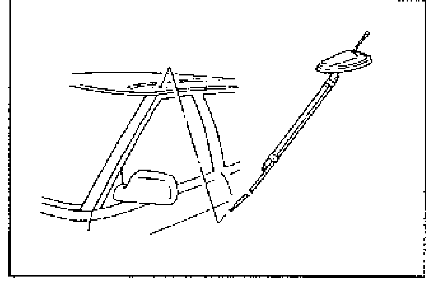 Under-dashboard view showing the front side trim area and antenna feeder routing, illustrating removal of the front side trim during roof antenna removal.