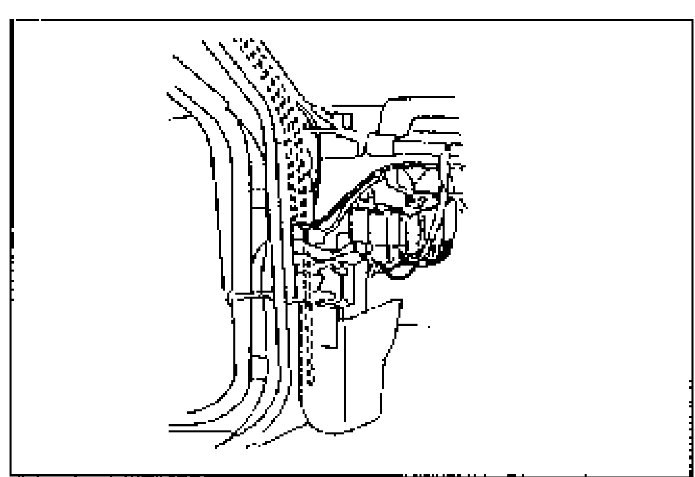 Roof antenna mast and antenna feeder routing along the front pillar; shows the antenna feeder being inserted/removed through the roof toward the front pillar. Illustrates Roof Antenna Removal steps 3-4 and Installation step 1.
